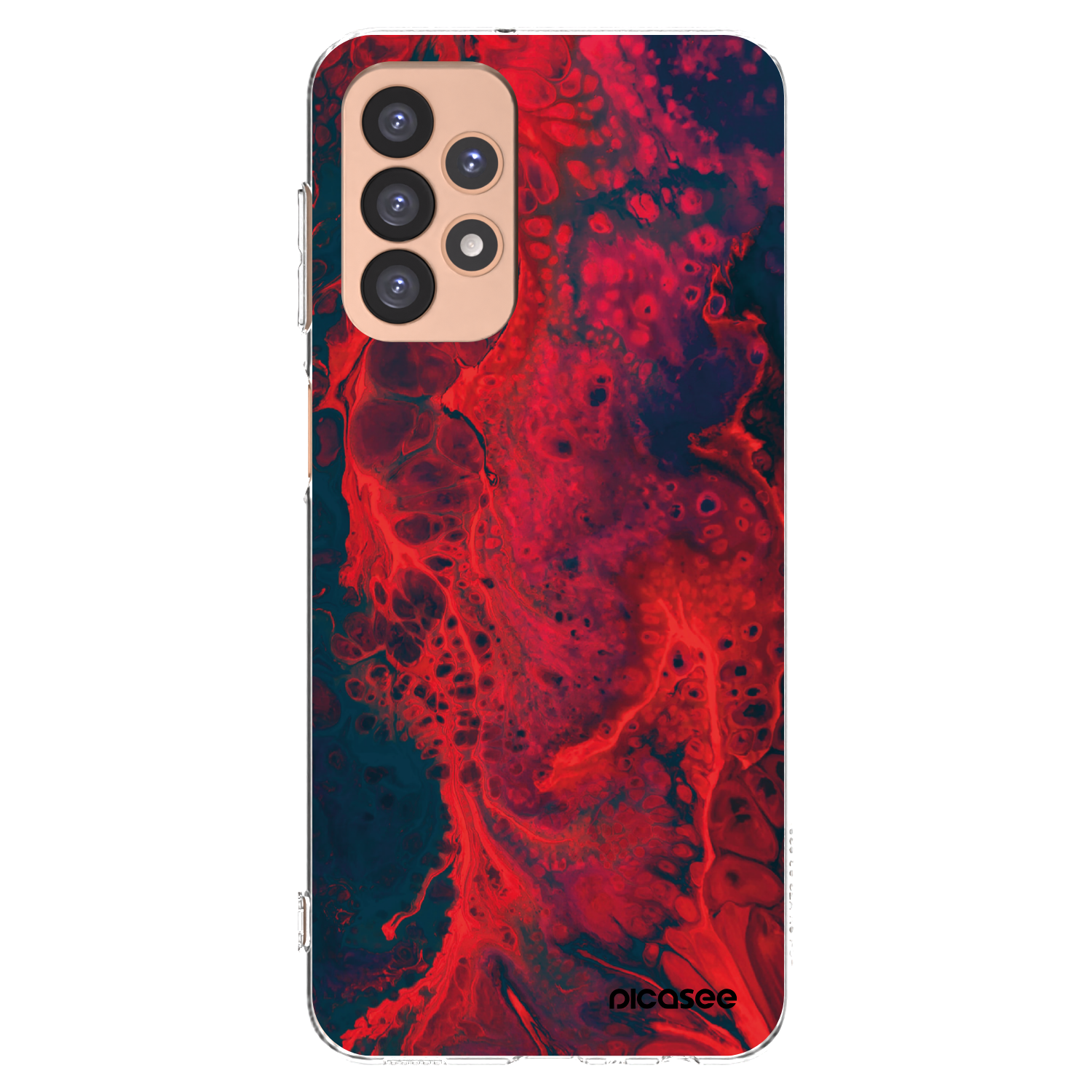 Picasee διαφανής θήκη σιλικόνης Samsung Galaxy A23 A236B 5G - Organic red