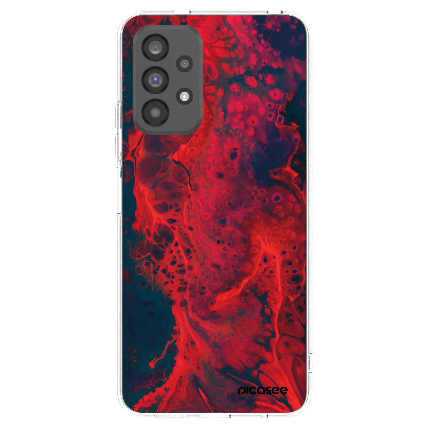 Picasee διαφανής θήκη σιλικόνης Samsung Galaxy A73 5G - Organic red