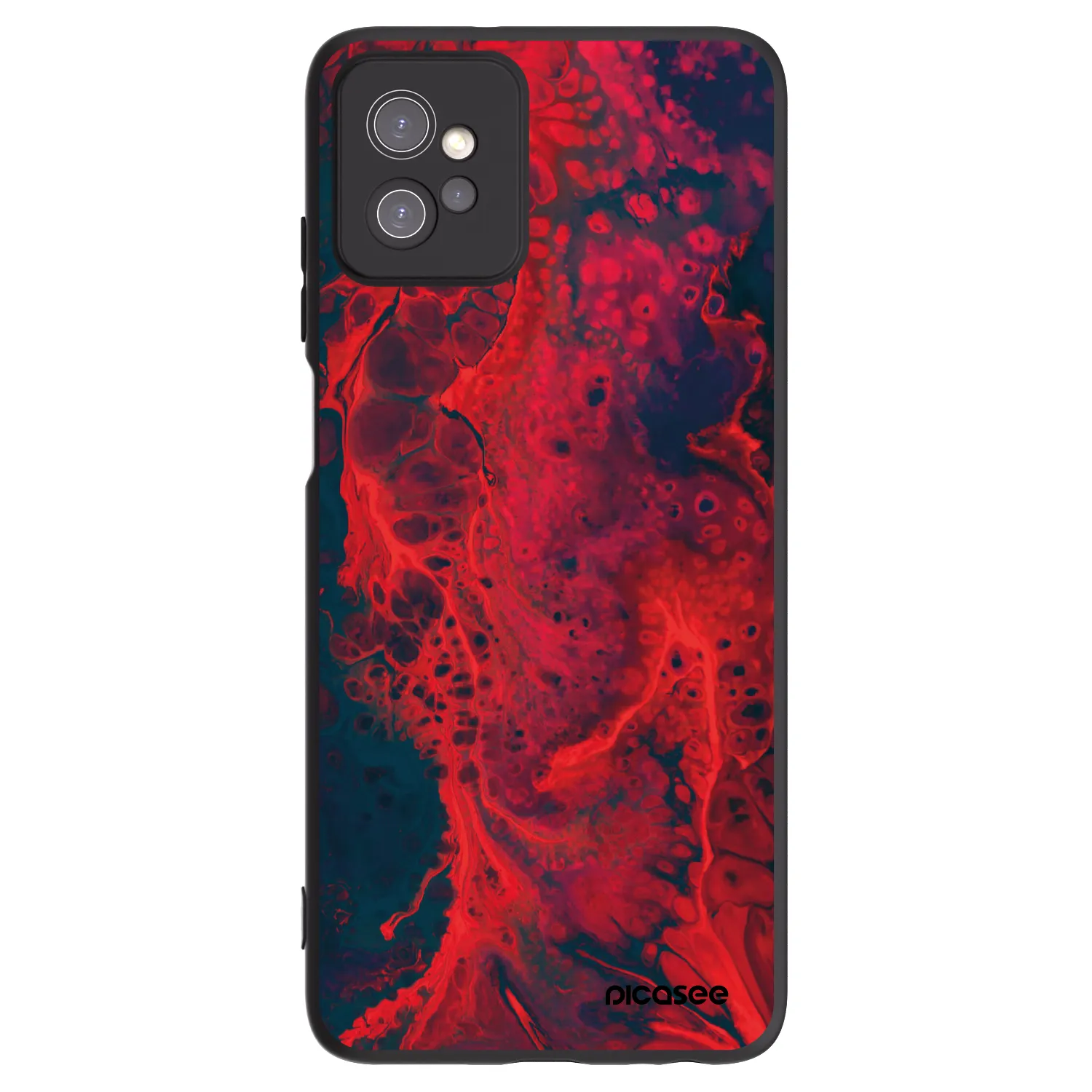 Picasee Μαύρη θήκη σιλικόνης για Motorola Moto G32 - Organic red