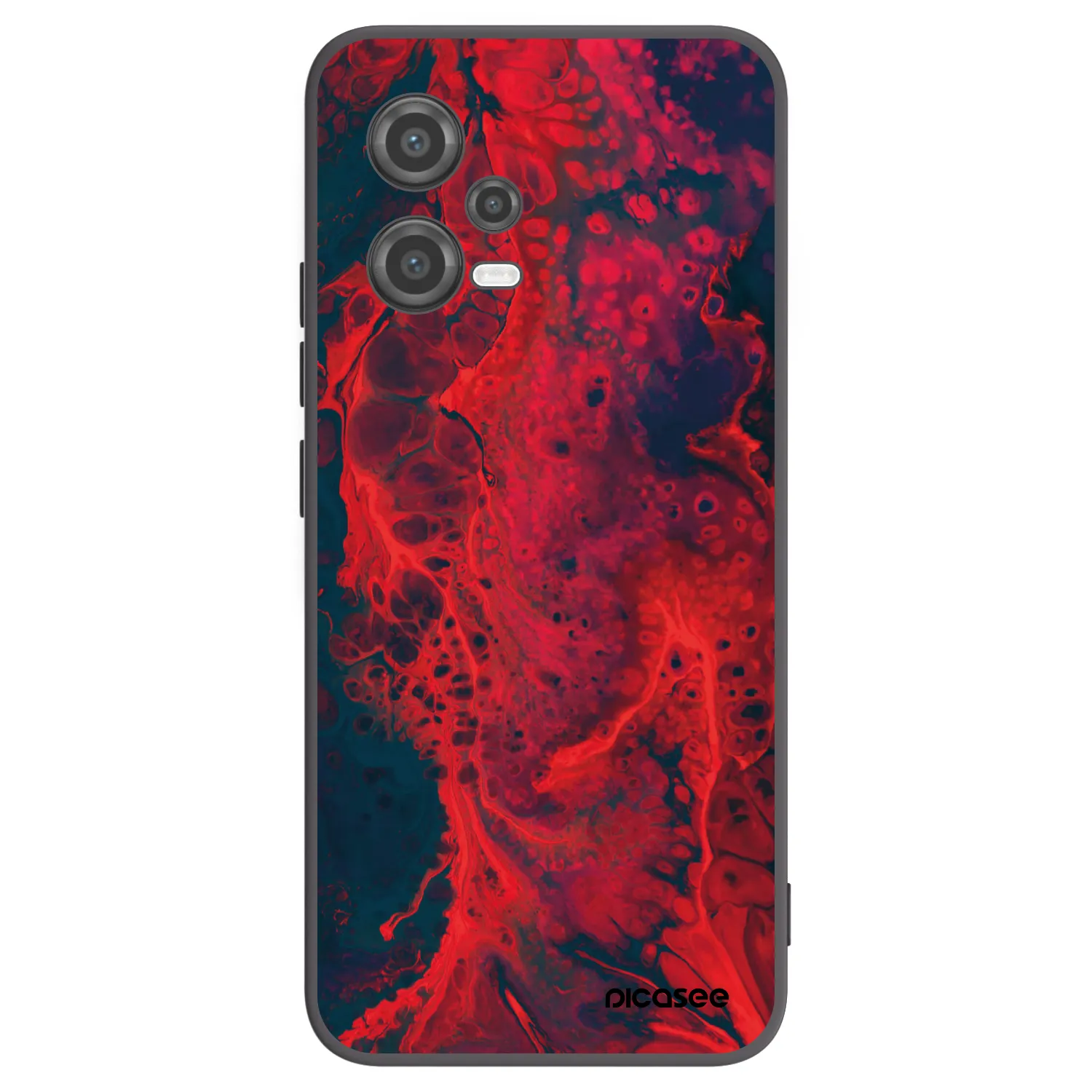 Picasee Μαύρη θήκη σιλικόνης για Xiaomi Poco X5 - Organic red