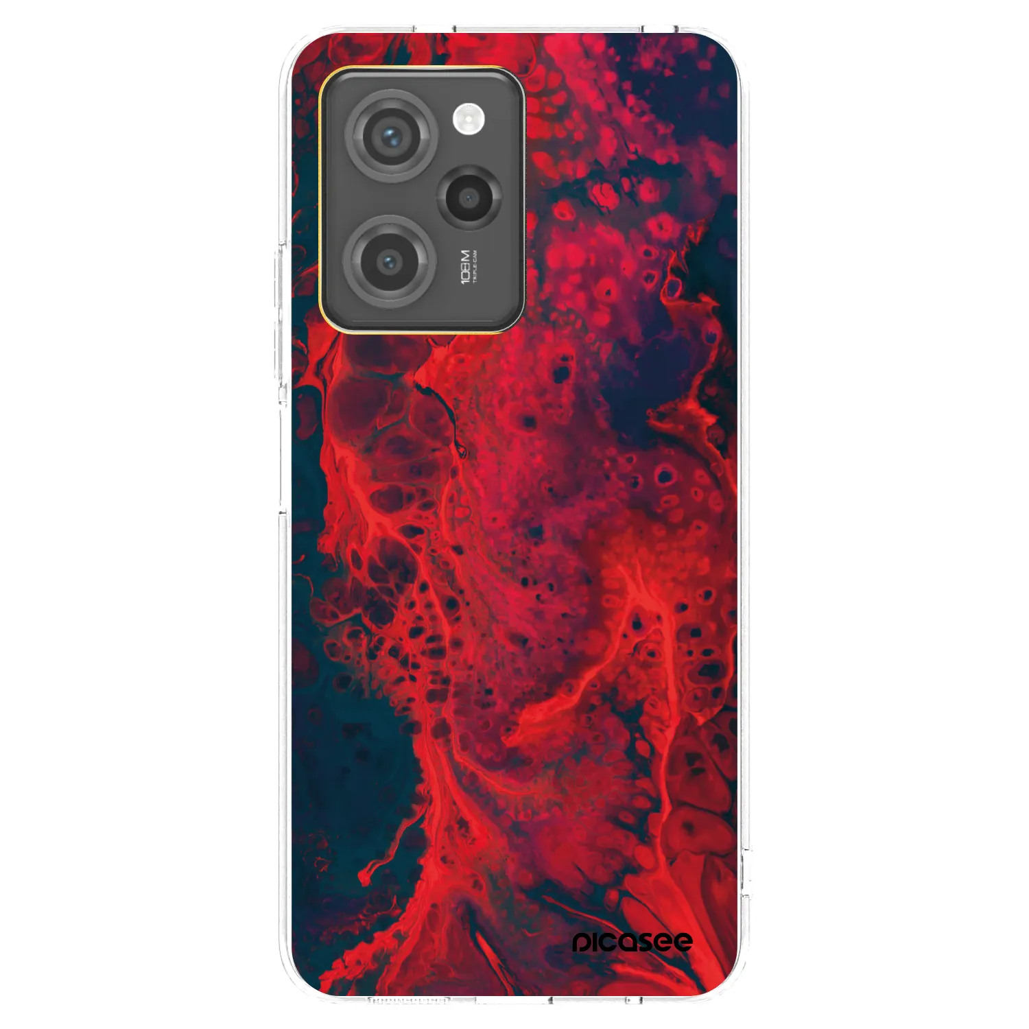 Picasee Μαύρη θήκη σιλικόνης για Xiaomi Poco X5 Pro - Organic red