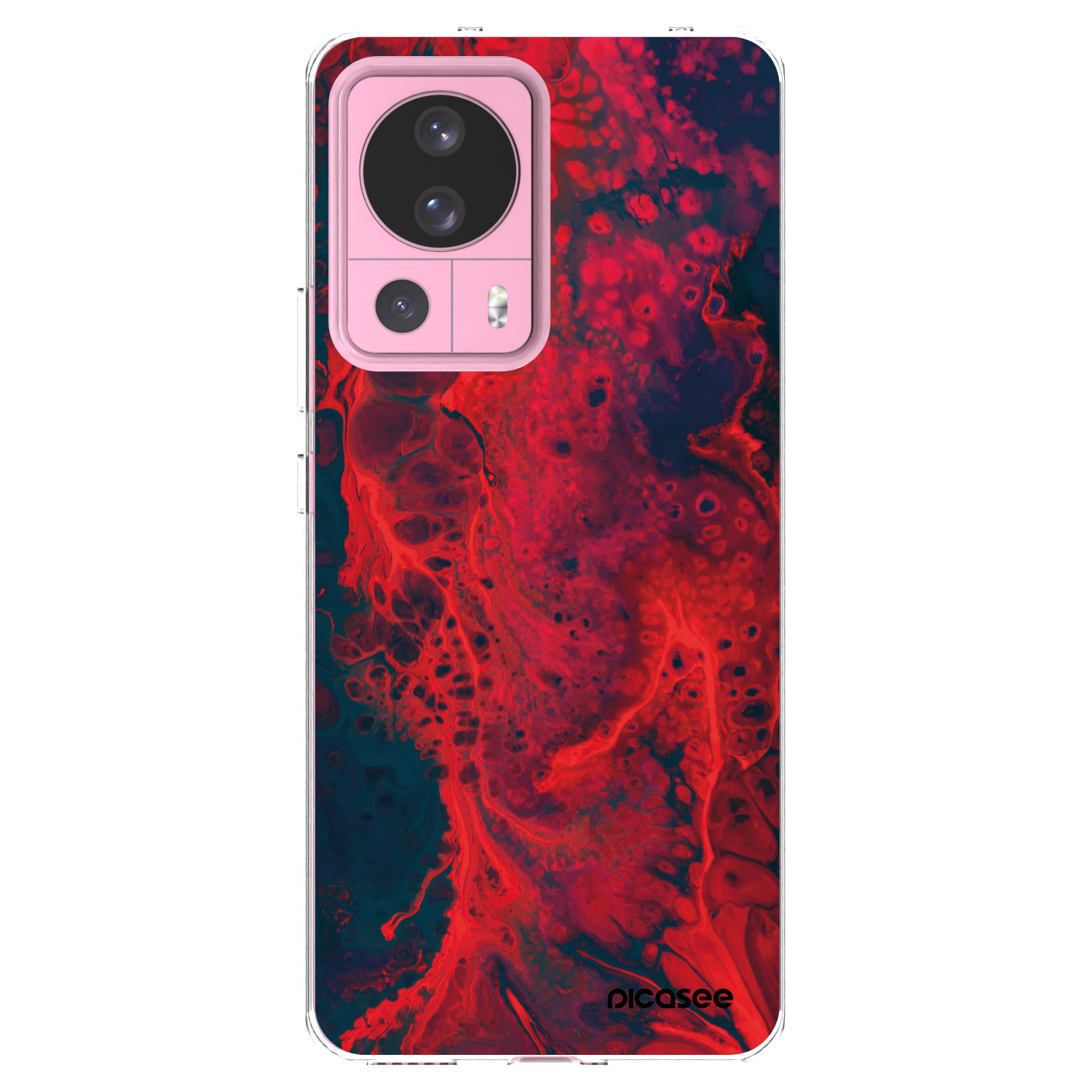 Picasee διαφανής θήκη σιλικόνης Xiaomi 13 Lite - Organic red