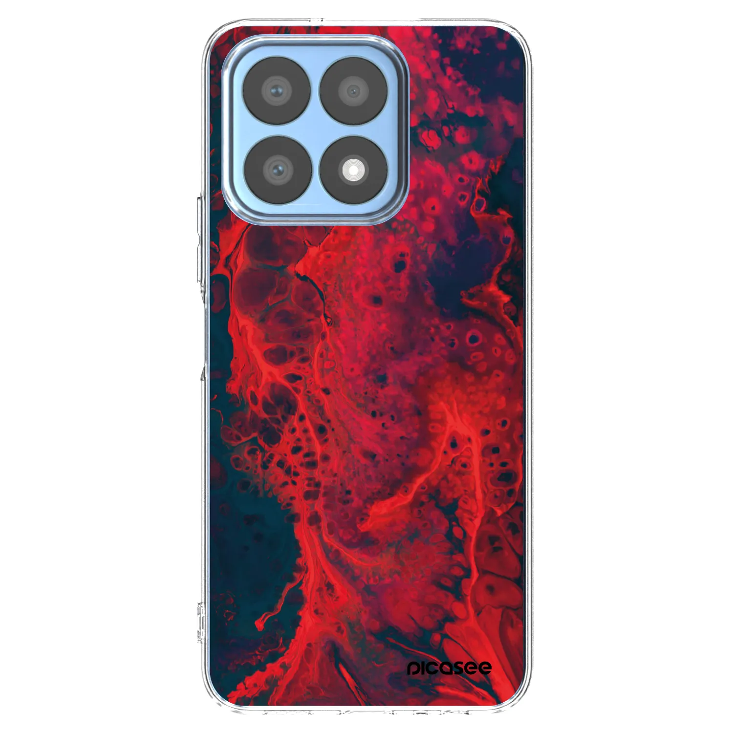 Picasee διαφανής θήκη σιλικόνης Honor X8a - Organic red