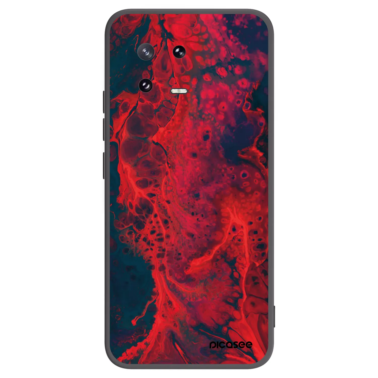 Picasee Μαύρη θήκη σιλικόνης για Xiaomi 13 Pro - Organic red