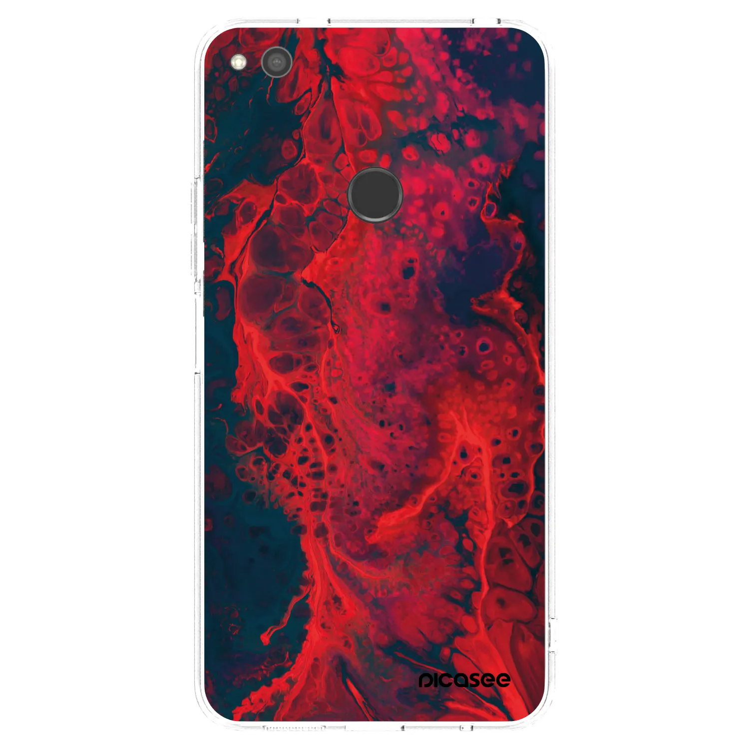 Picasee διαφανής θήκη σιλικόνης Huawei P9 Lite 2017 - Organic red