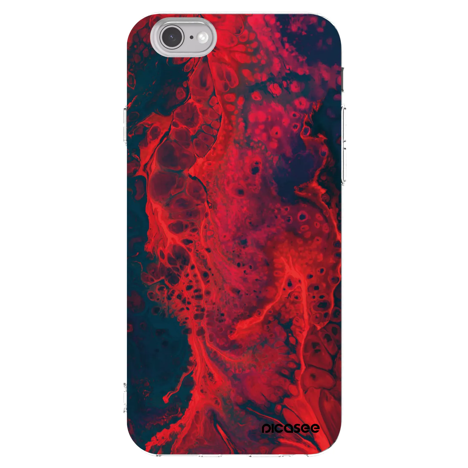 Picasee διαφανής θήκη σιλικόνης Apple iPhone 6/6S - Organic red