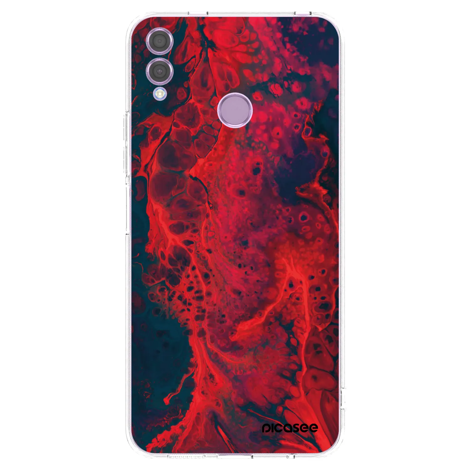 Picasee διαφανής θήκη σιλικόνης Honor 8X - Organic red