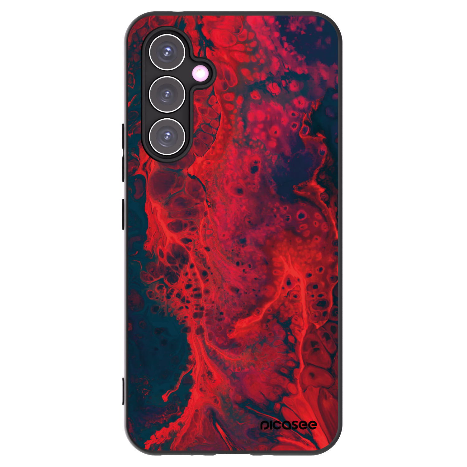 Picasee Μαύρη θήκη σιλικόνης για Samsung Galaxy A54 5G A546B - Organic red