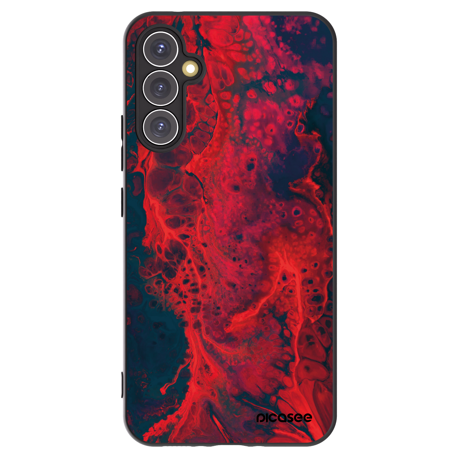 Picasee Μαύρη θήκη σιλικόνης για Samsung Galaxy A34 5G A346B - Organic red