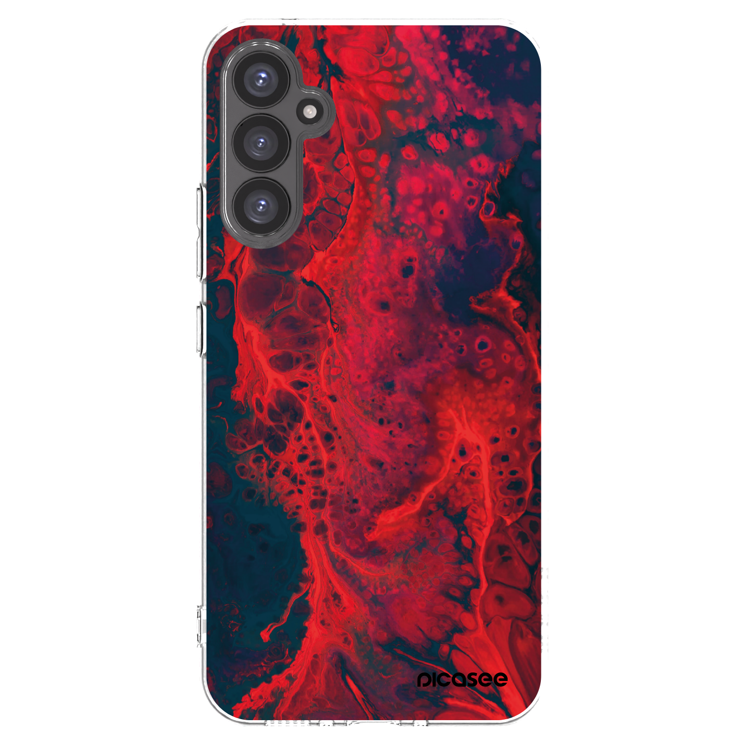 Picasee διαφανής θήκη σιλικόνης Samsung Galaxy A34 5G A346B - Organic red