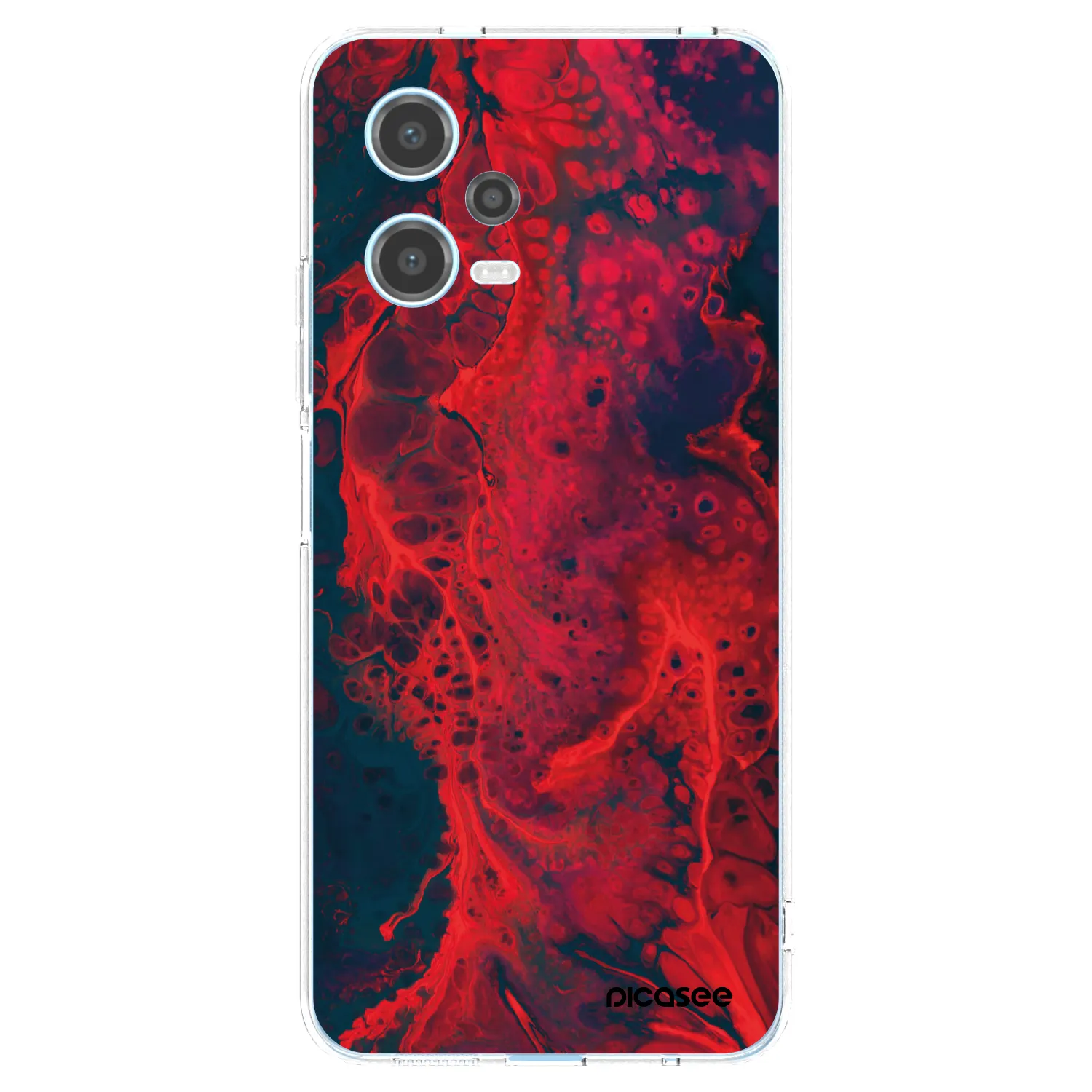 Picasee διαφανής θήκη σιλικόνης Xiaomi Redmi Note 12 5G - Organic red