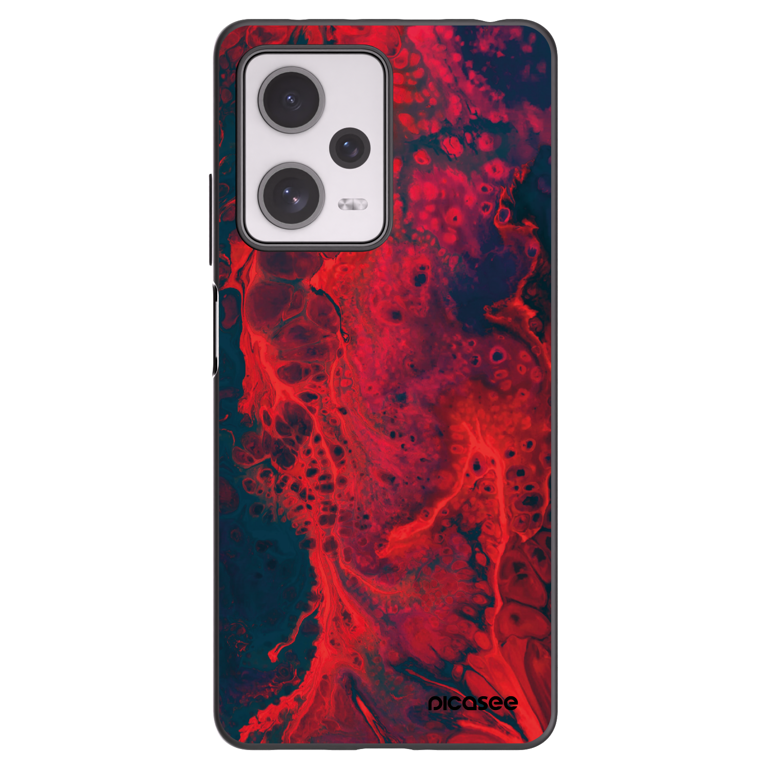 Picasee Μαύρη θήκη σιλικόνης για Xiaomi Redmi Note 12 Pro+ 5G - Organic red