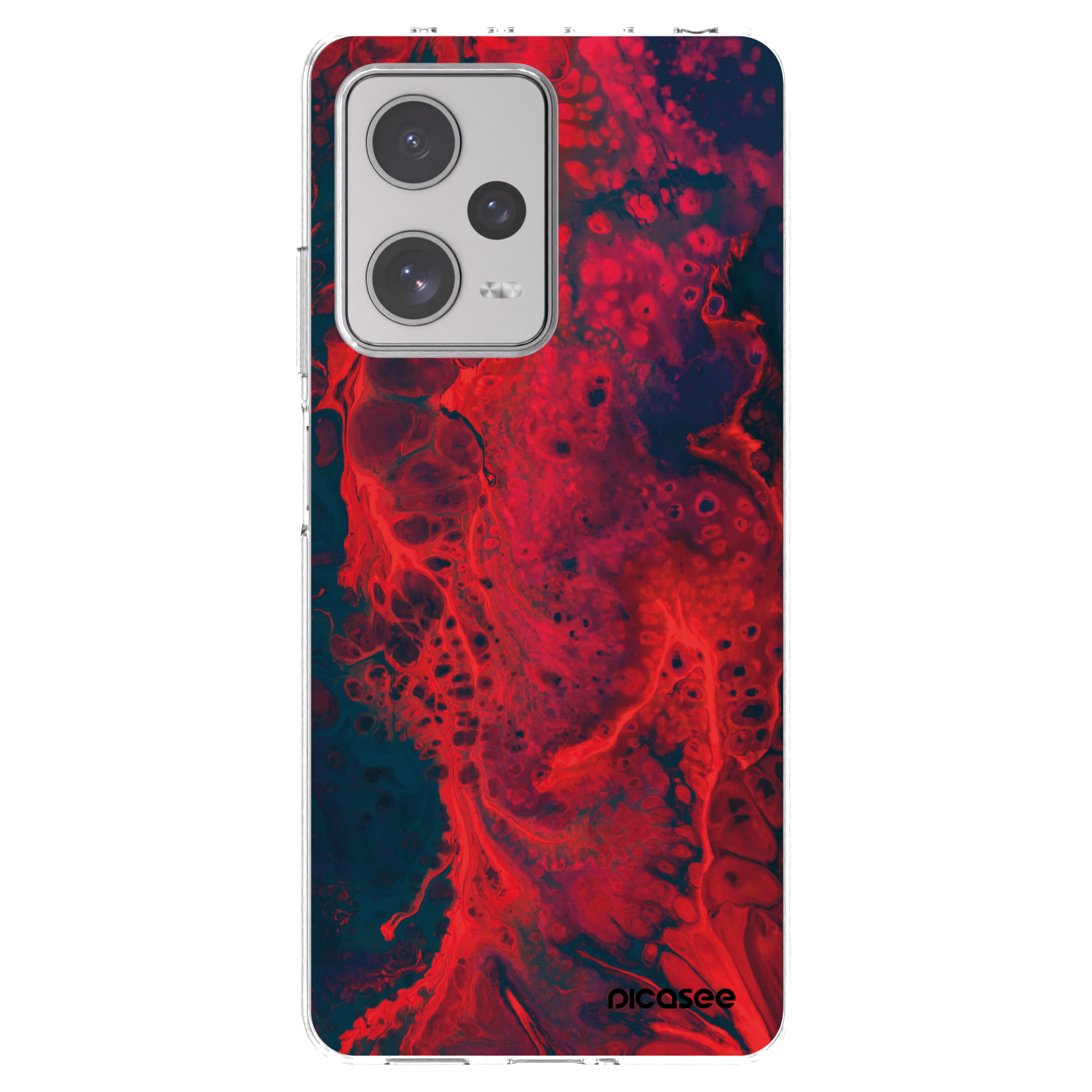 Picasee διαφανής θήκη σιλικόνης Xiaomi Redmi Note 12 Pro+ 5G - Organic red