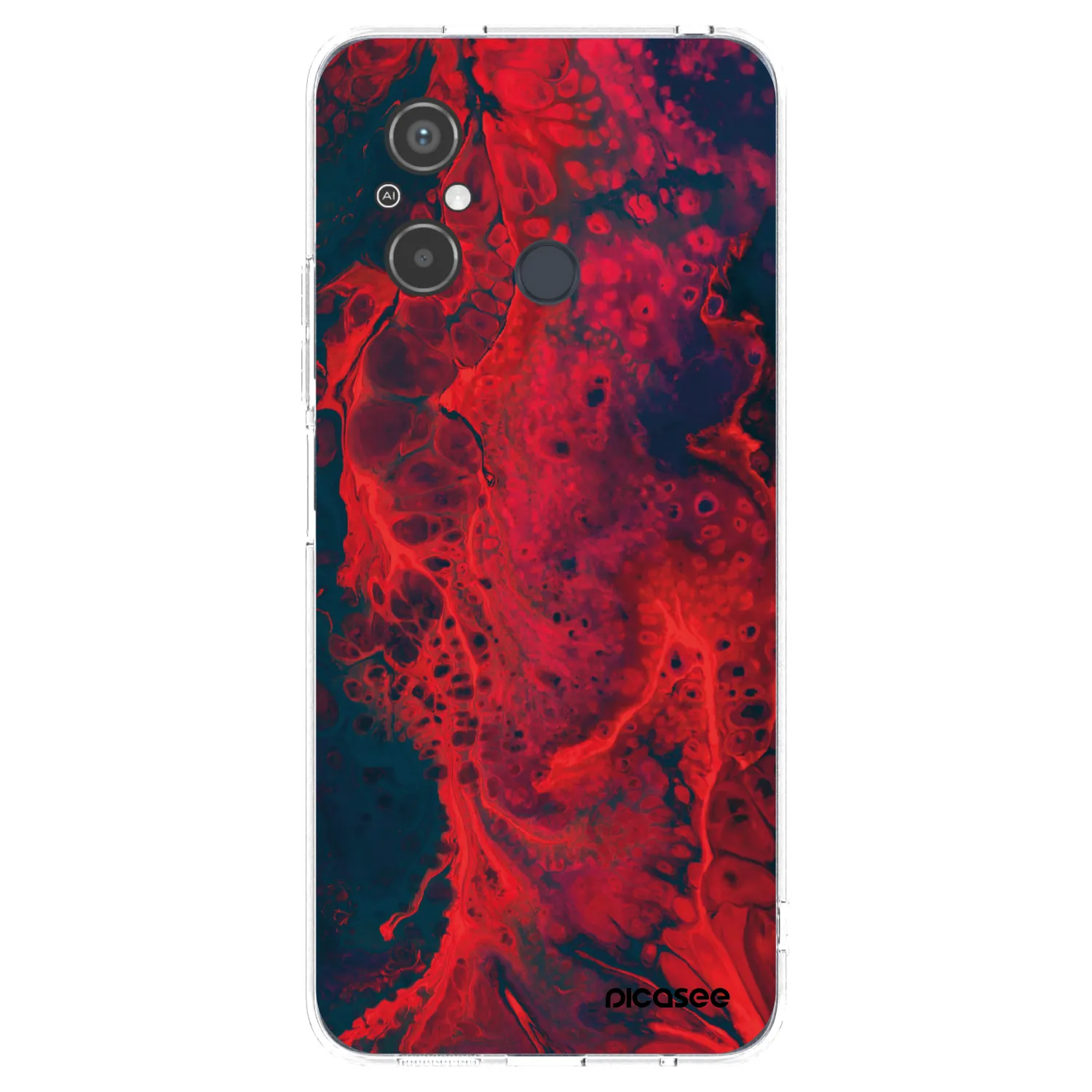 Picasee διαφανής θήκη σιλικόνης Xiaomi Redmi 12C - Organic red