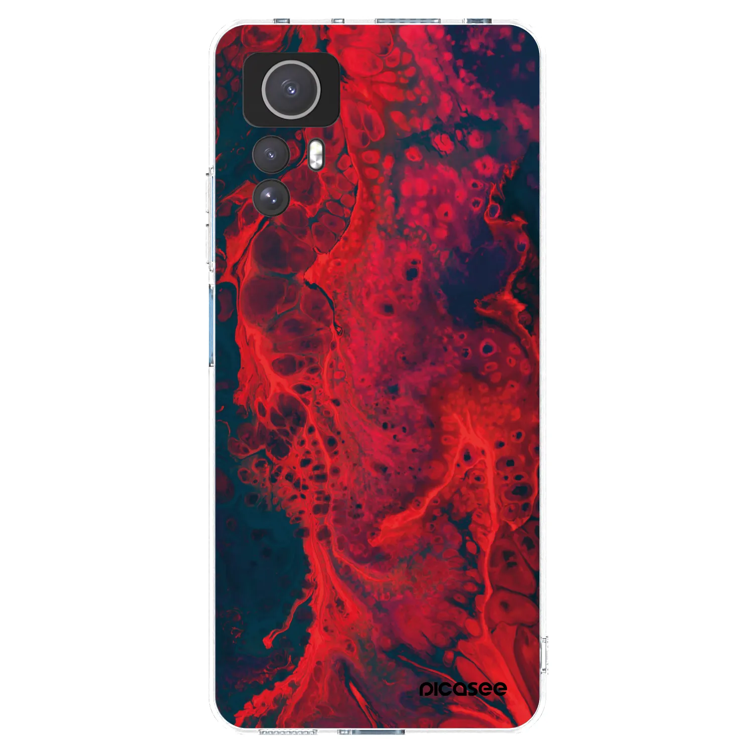 Picasee διαφανής θήκη σιλικόνης Xiaomi Redmi Note 12S - Organic red