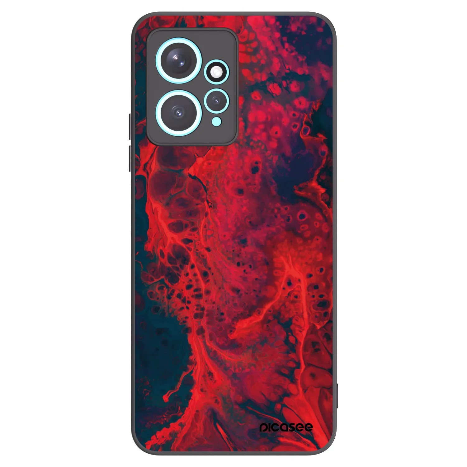 Picasee Μαύρη θήκη σιλικόνης για Xiaomi Redmi Note 12 4G - Organic red