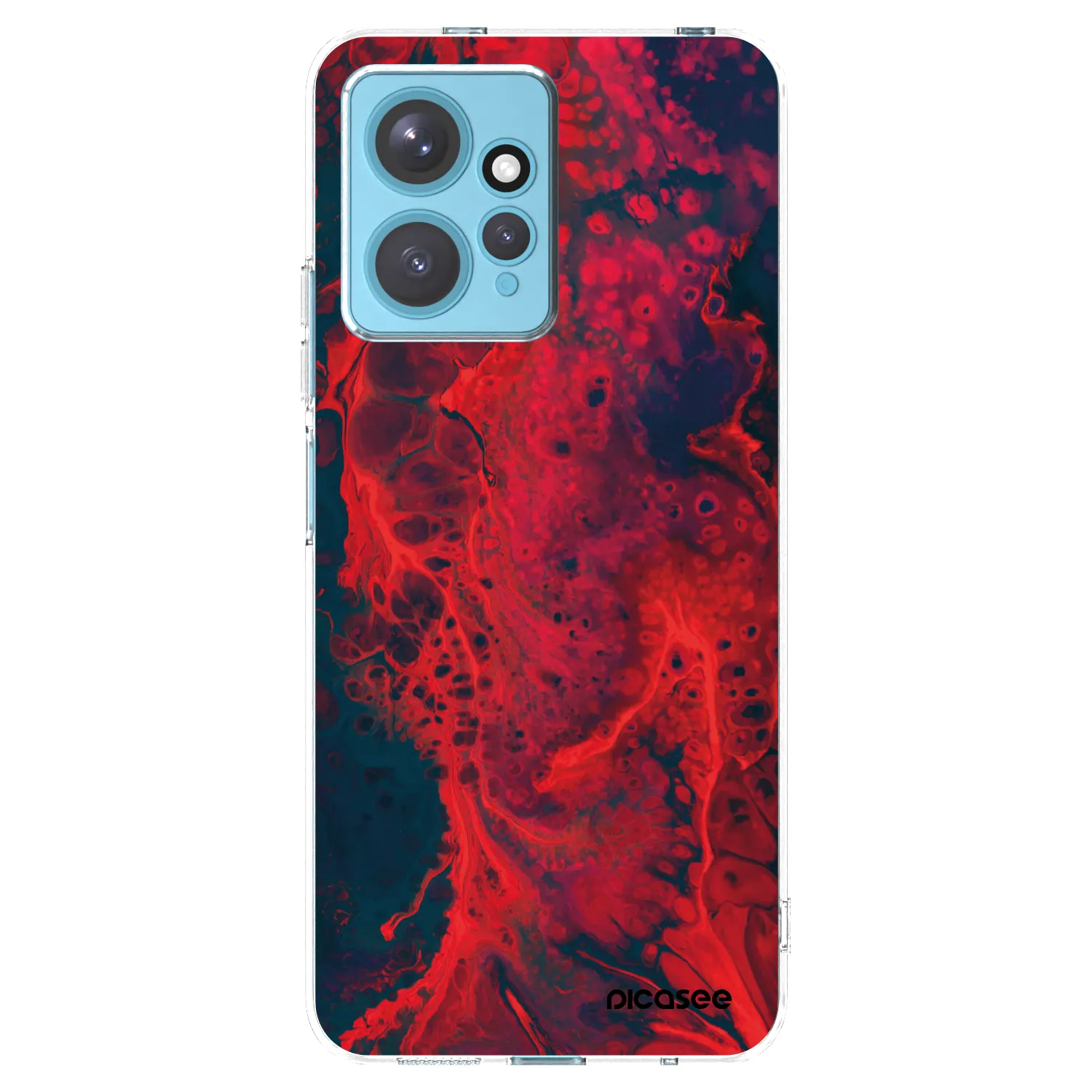 Picasee διαφανής θήκη σιλικόνης Xiaomi Redmi Note 12 4G - Organic red