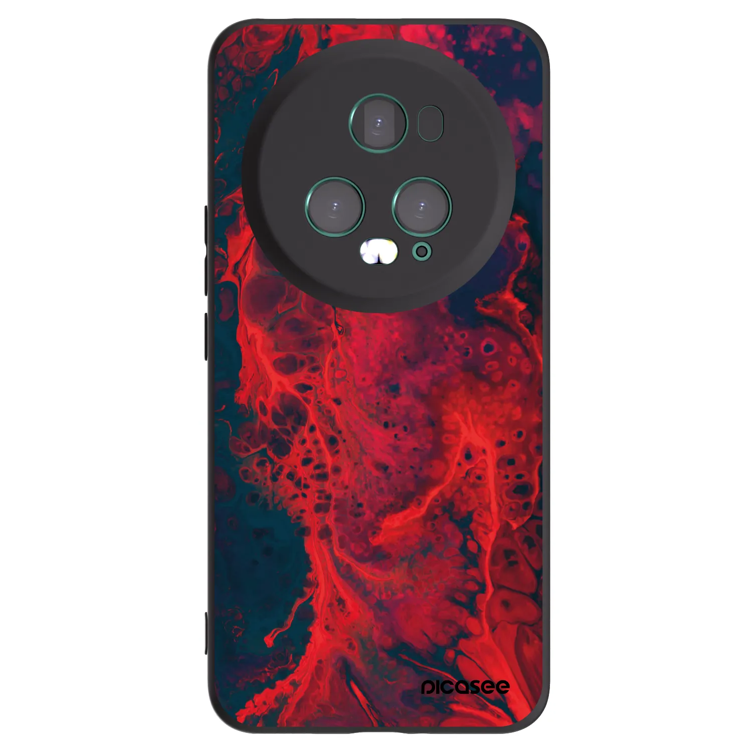 Picasee Μαύρη θήκη σιλικόνης για Honor Magic5 Pro - Organic red