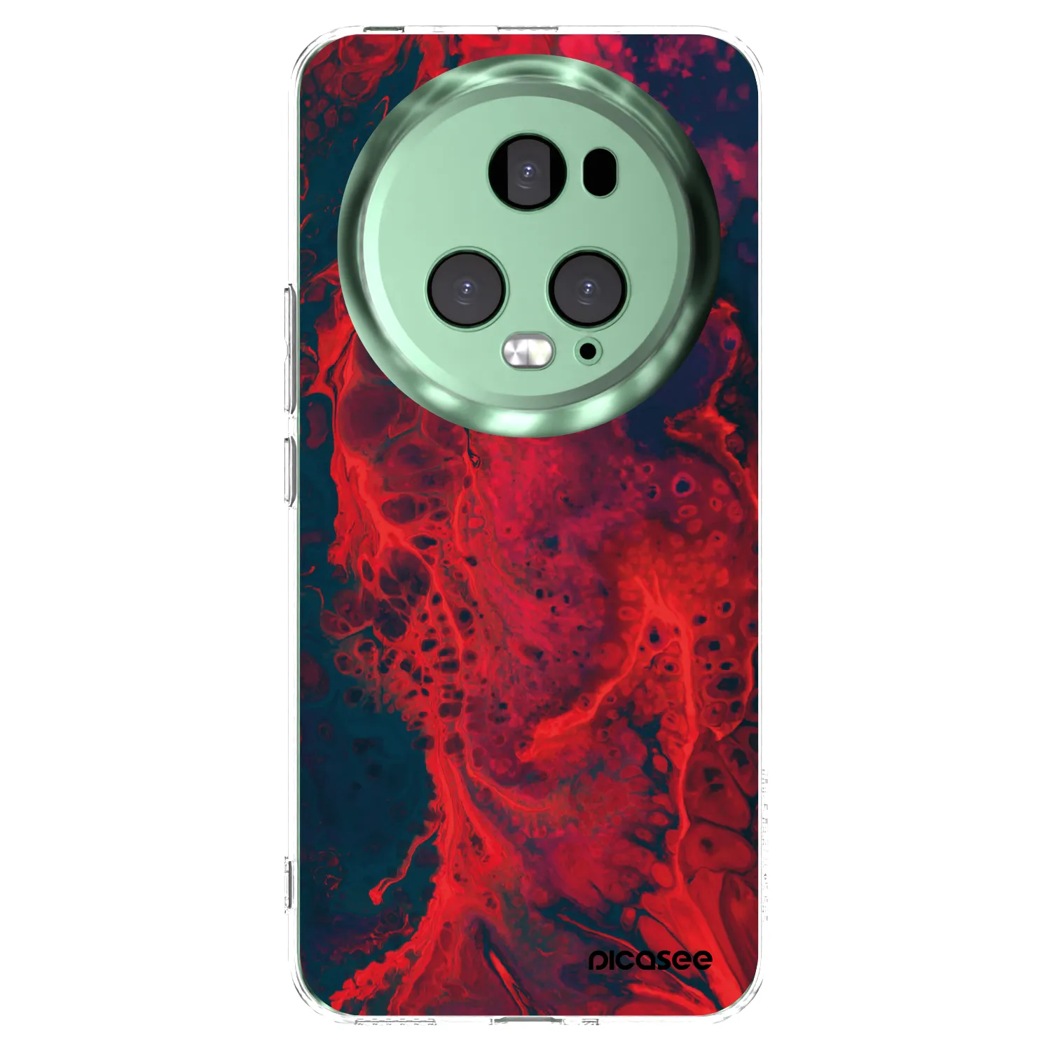 Picasee διαφανής θήκη σιλικόνης Honor Magic5 Pro - Organic red