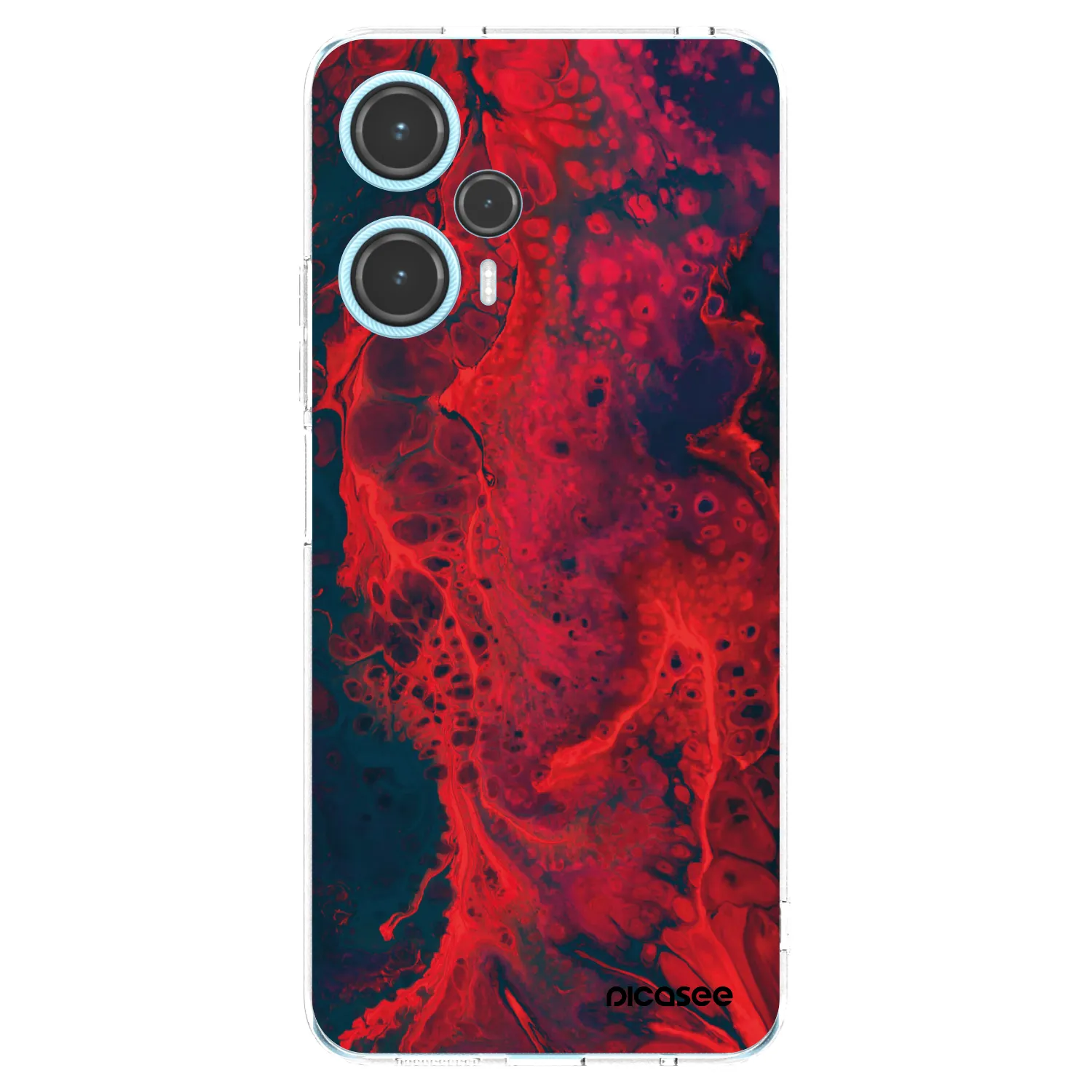Picasee διαφανής θήκη σιλικόνης Xiaomi Poco F5 - Organic red