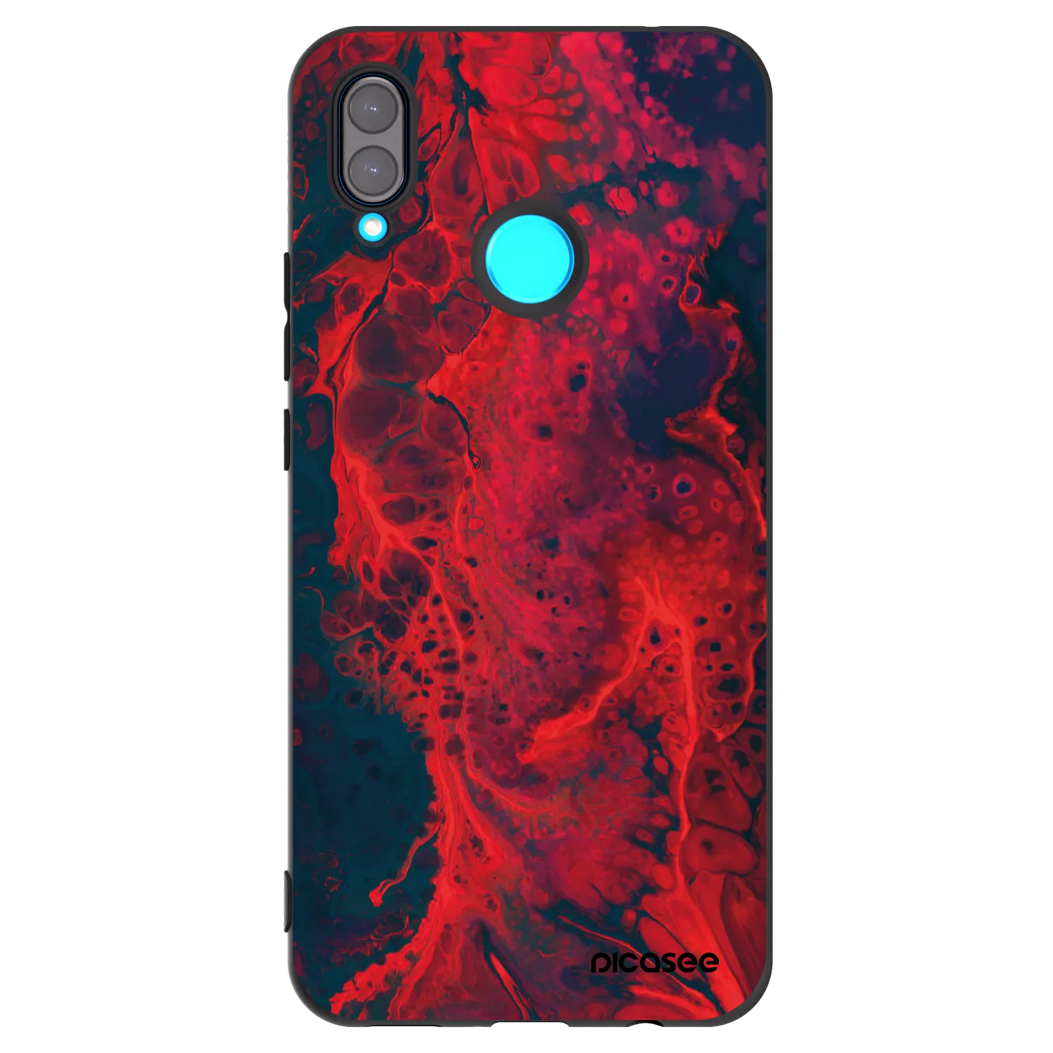 Picasee Μαύρη θήκη σιλικόνης για Huawei Nova 3i - Organic red