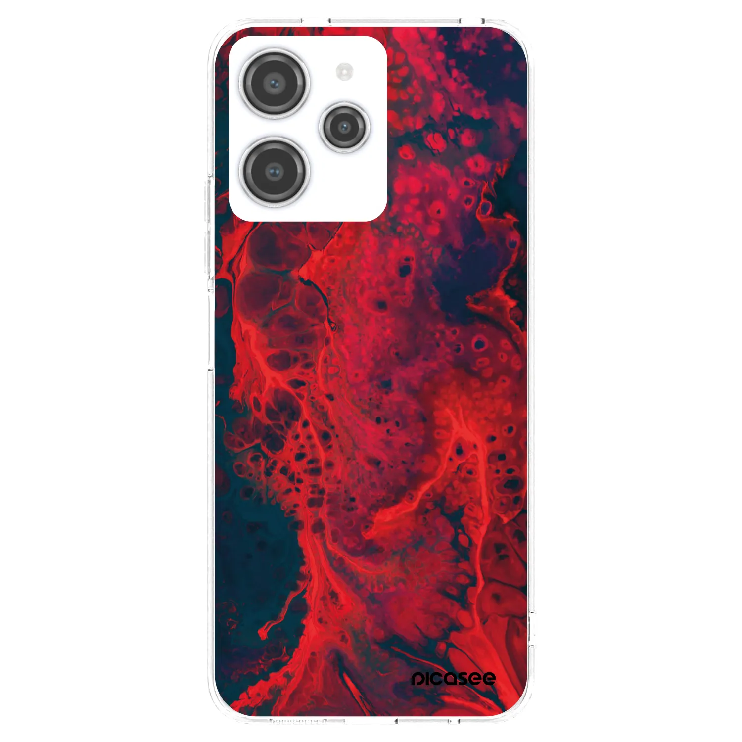 Picasee διαφανής θήκη σιλικόνης Xiaomi Redmi 12 4G - Organic red