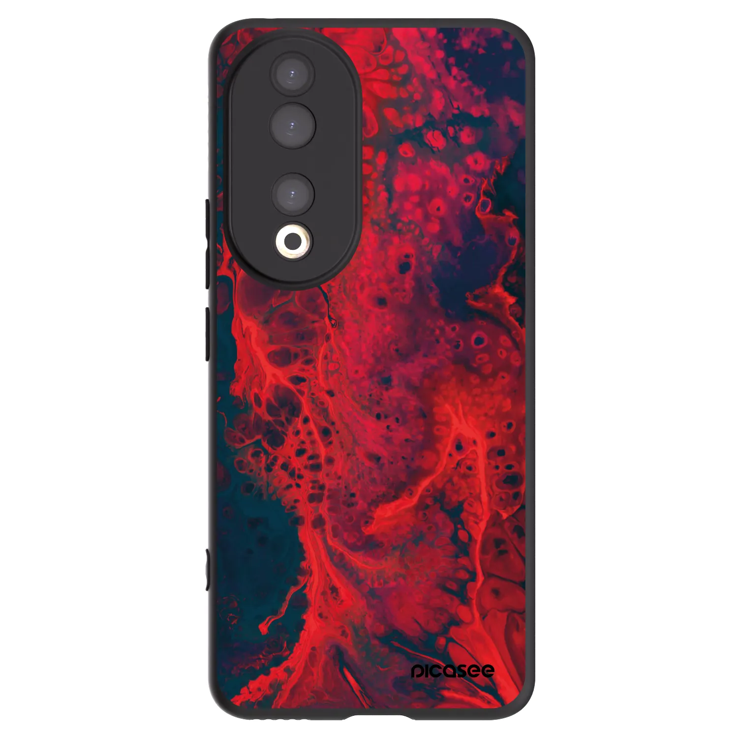 Picasee Μαύρη θήκη σιλικόνης για Honor 90 5G - Organic red