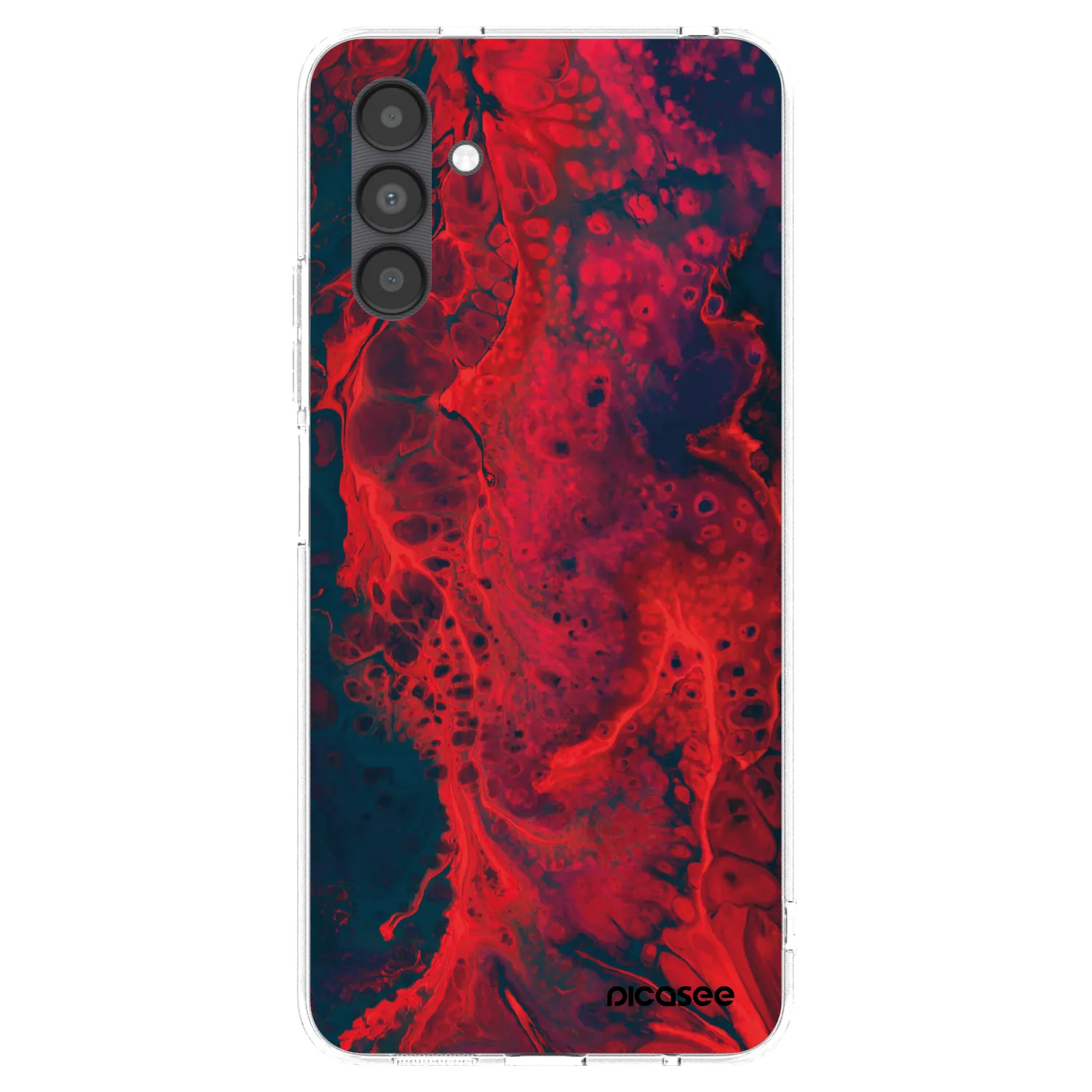 Picasee διαφανής θήκη σιλικόνης Samsung Galaxy A04s A047F - Organic red