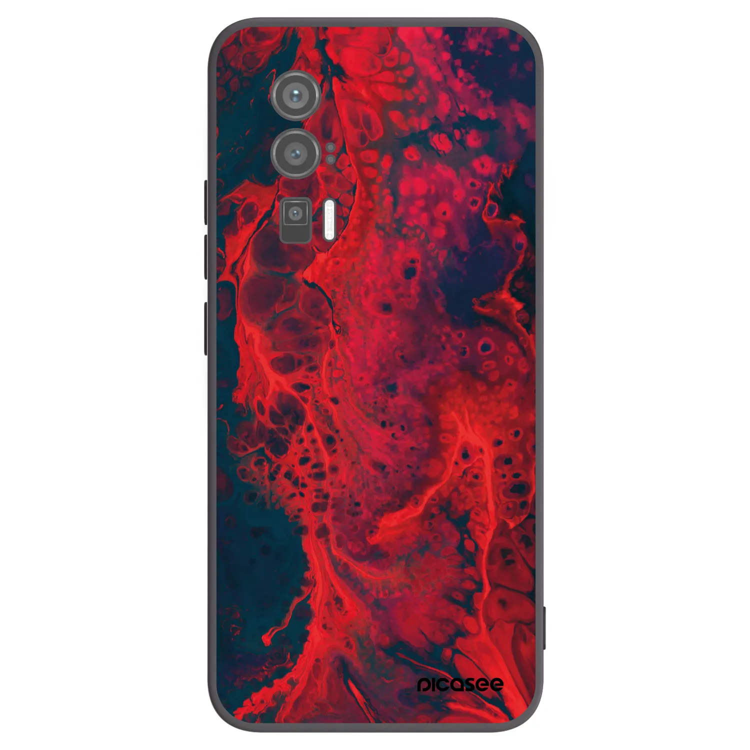 Picasee Μαύρη θήκη σιλικόνης για Xiaomi Poco F5 Pro 5G - Organic red