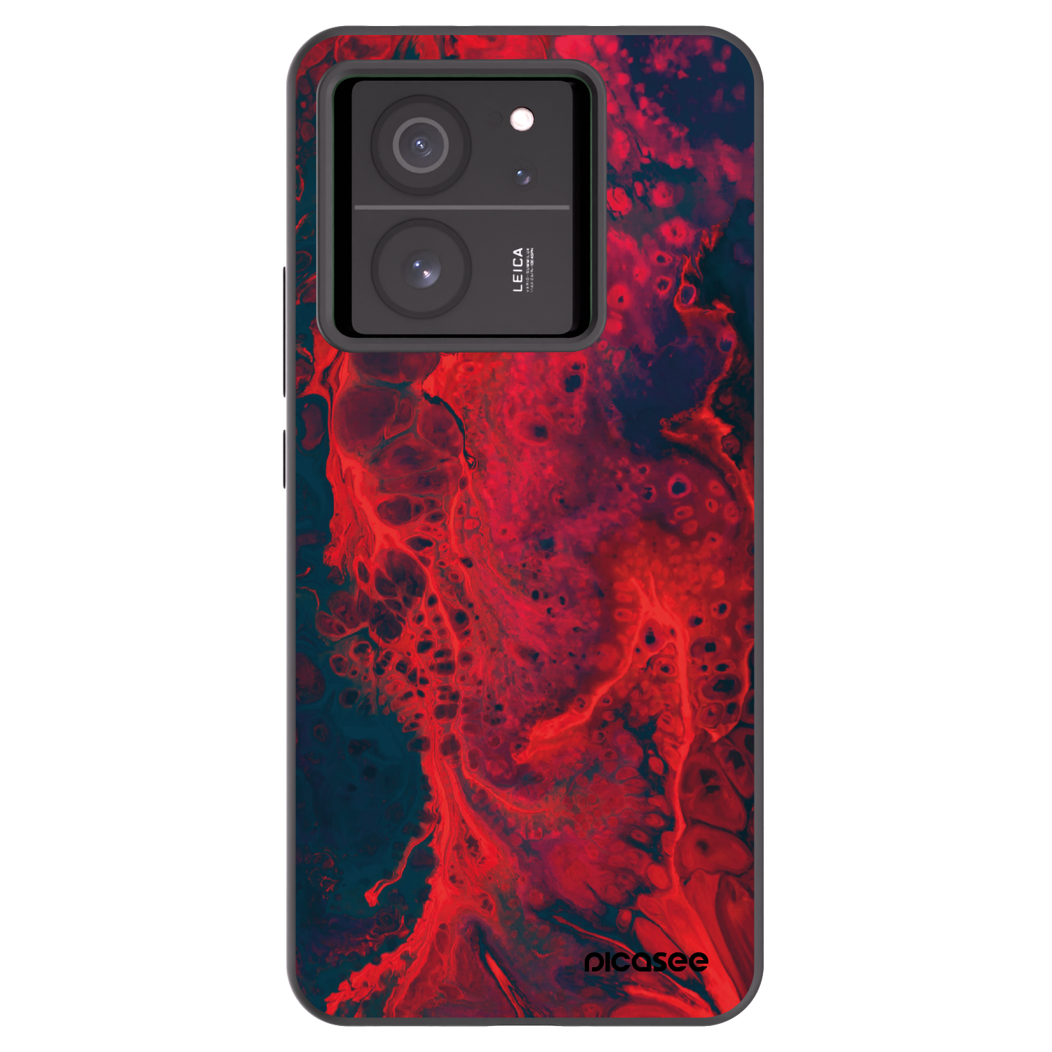 Picasee Μαύρη θήκη σιλικόνης για Xiaomi 13T Pro - Organic red