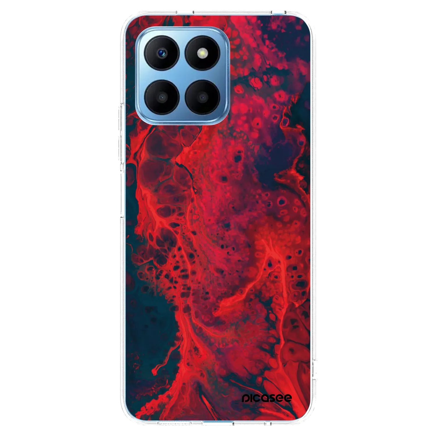 Picasee διαφανής θήκη σιλικόνης Honor 70 Lite - Organic red
