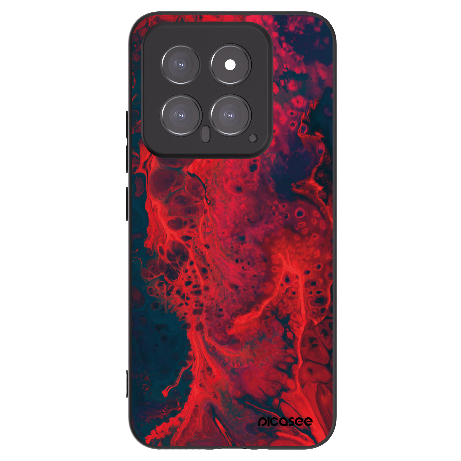 Picasee Μαύρη θήκη σιλικόνης για Xiaomi 14 - Organic red