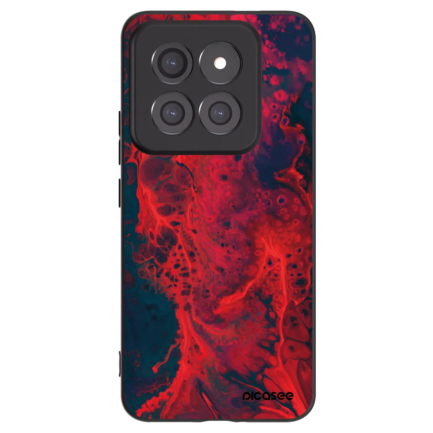 Picasee Μαύρη θήκη σιλικόνης για Xiaomi 14 Pro - Organic red