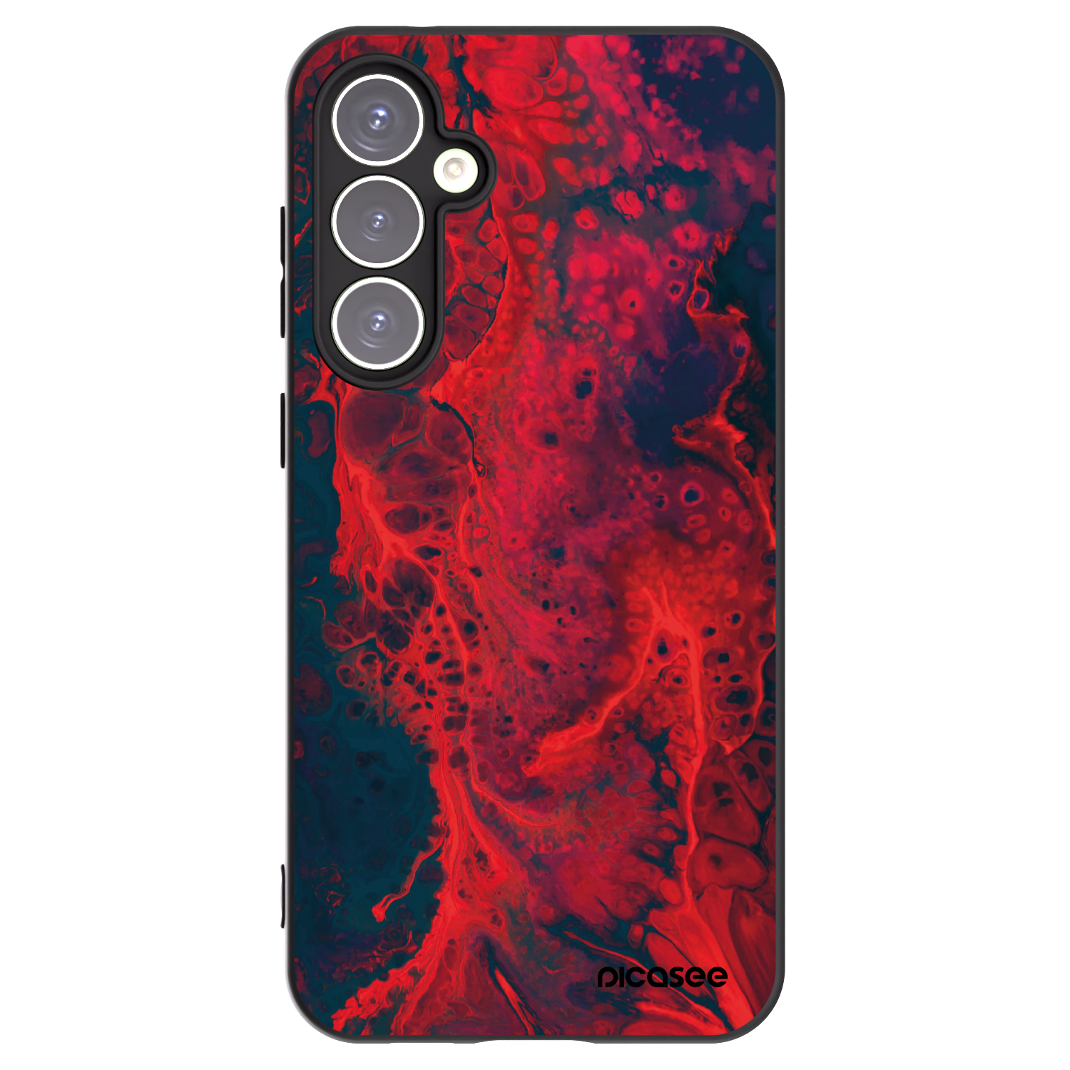 Picasee Μαύρη θήκη σιλικόνης για Samsung Galaxy S23 FE S711B - Organic red