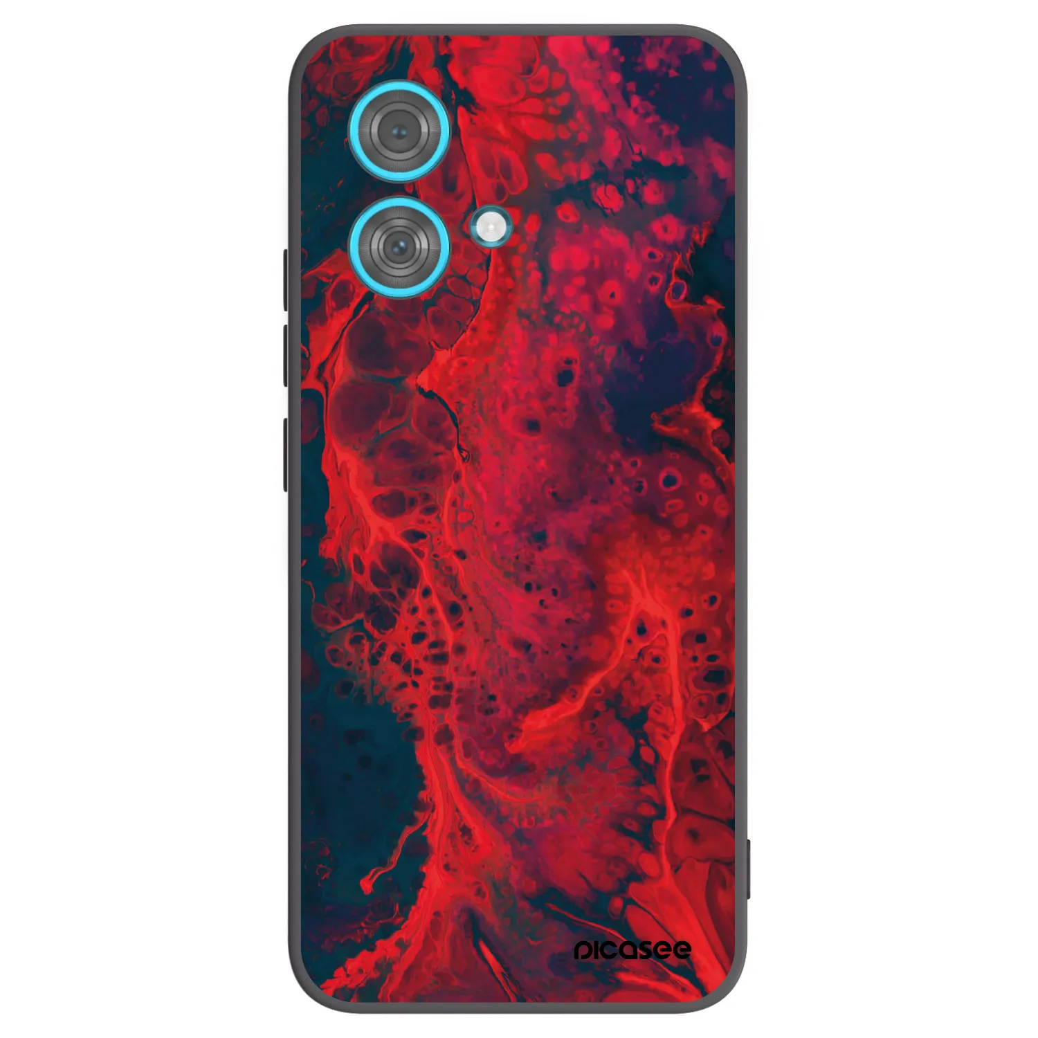 Picasee Μαύρη θήκη σιλικόνης για Motorola Edge 40 Neo - Organic red