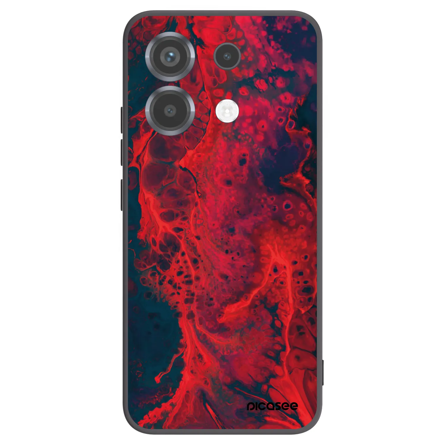 Picasee Μαύρη θήκη σιλικόνης για Xiaomi Poco X6 - Organic red