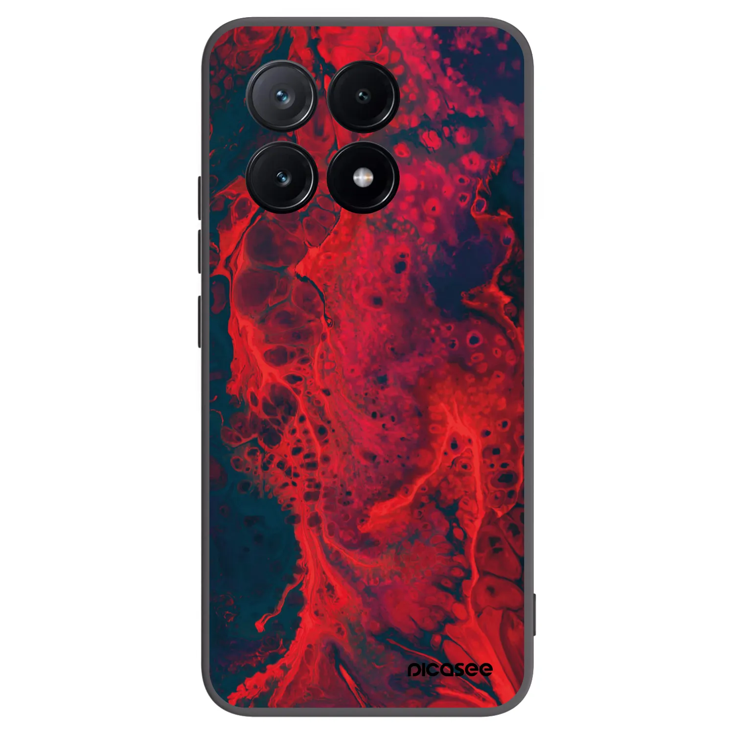 Picasee Μαύρη θήκη σιλικόνης για Xiaomi Poco X6 Pro - Organic red
