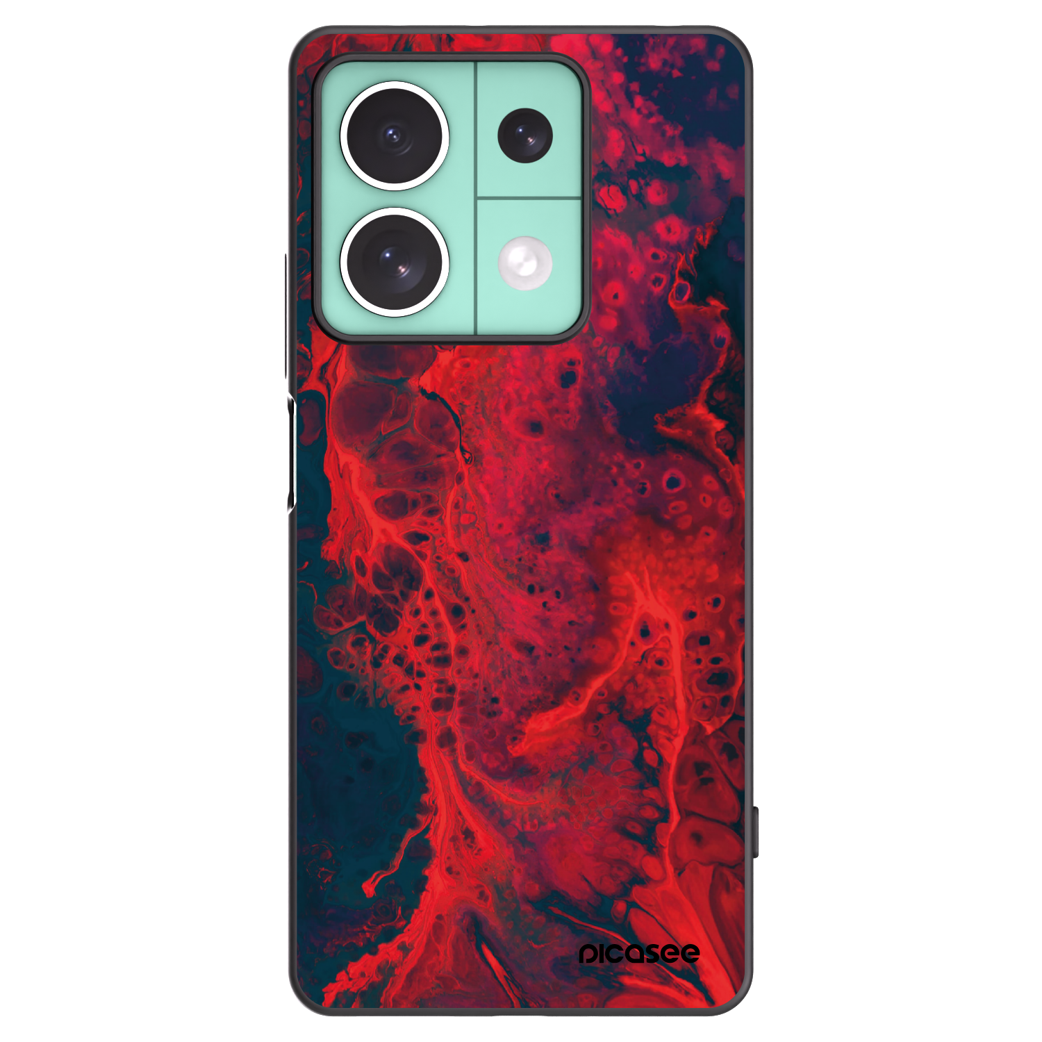 Picasee Μαύρη θήκη σιλικόνης για Xiaomi Redmi Note 13 5G - Organic red