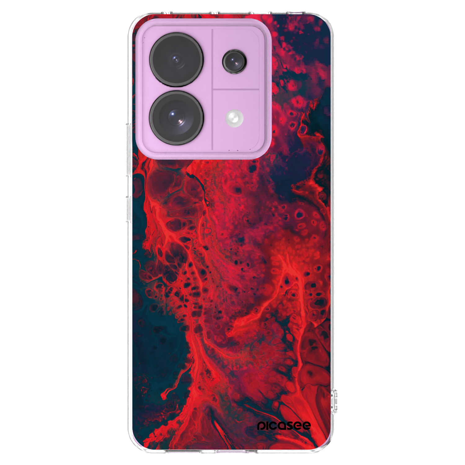 Picasee διαφανής θήκη σιλικόνης Xiaomi Redmi Note 13 Pro 5G - Organic red