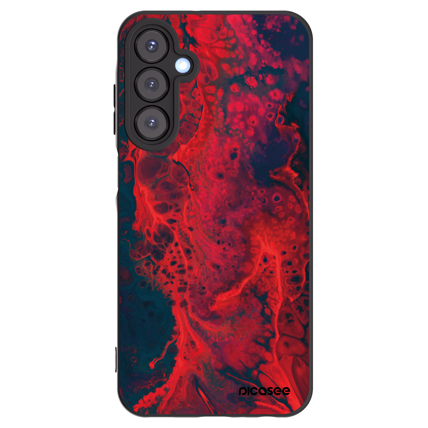 Picasee Μαύρη θήκη σιλικόνης για Samsung Galaxy A25 A256B 5G - Organic red