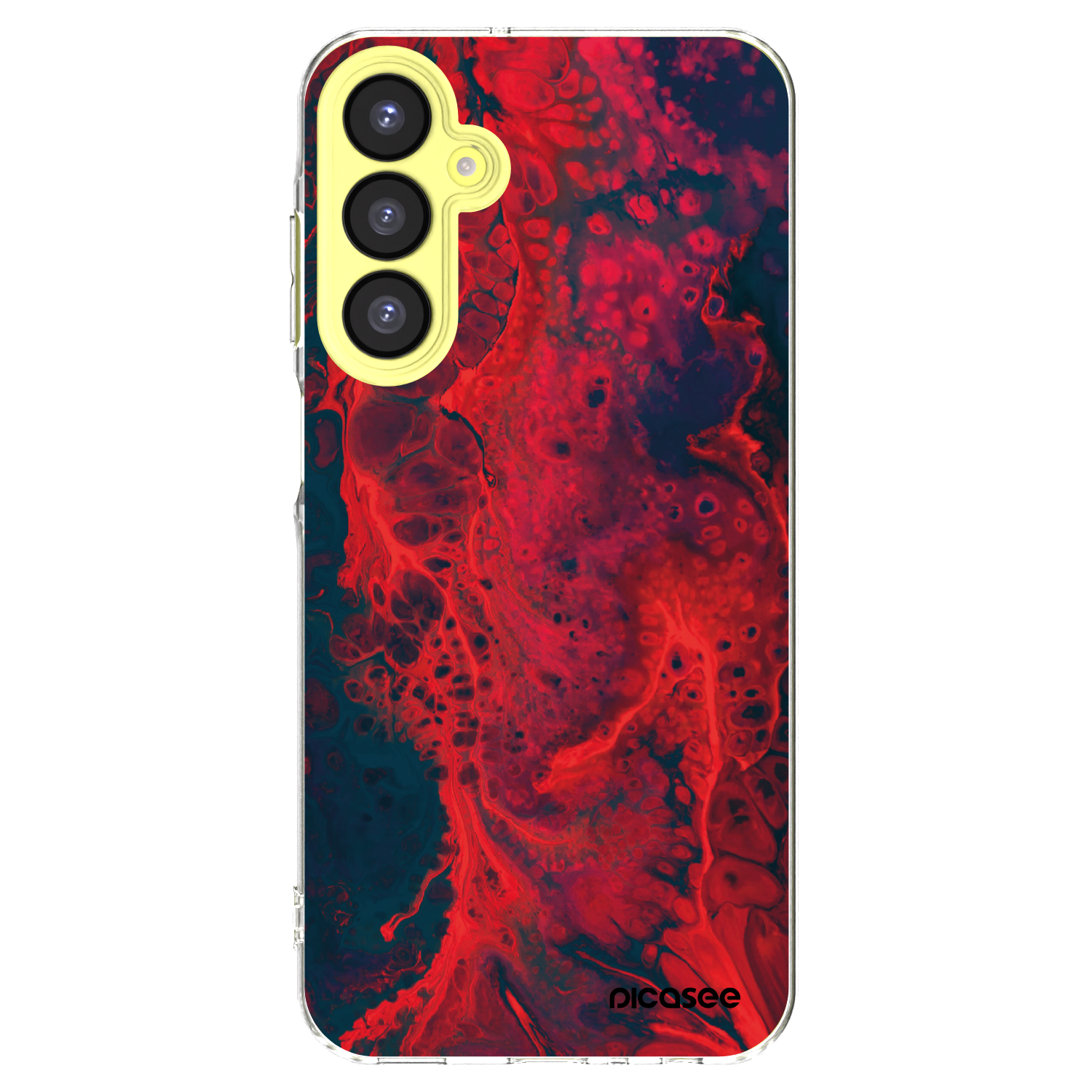 Picasee διαφανής θήκη σιλικόνης Samsung Galaxy A25 A256B 5G - Organic red