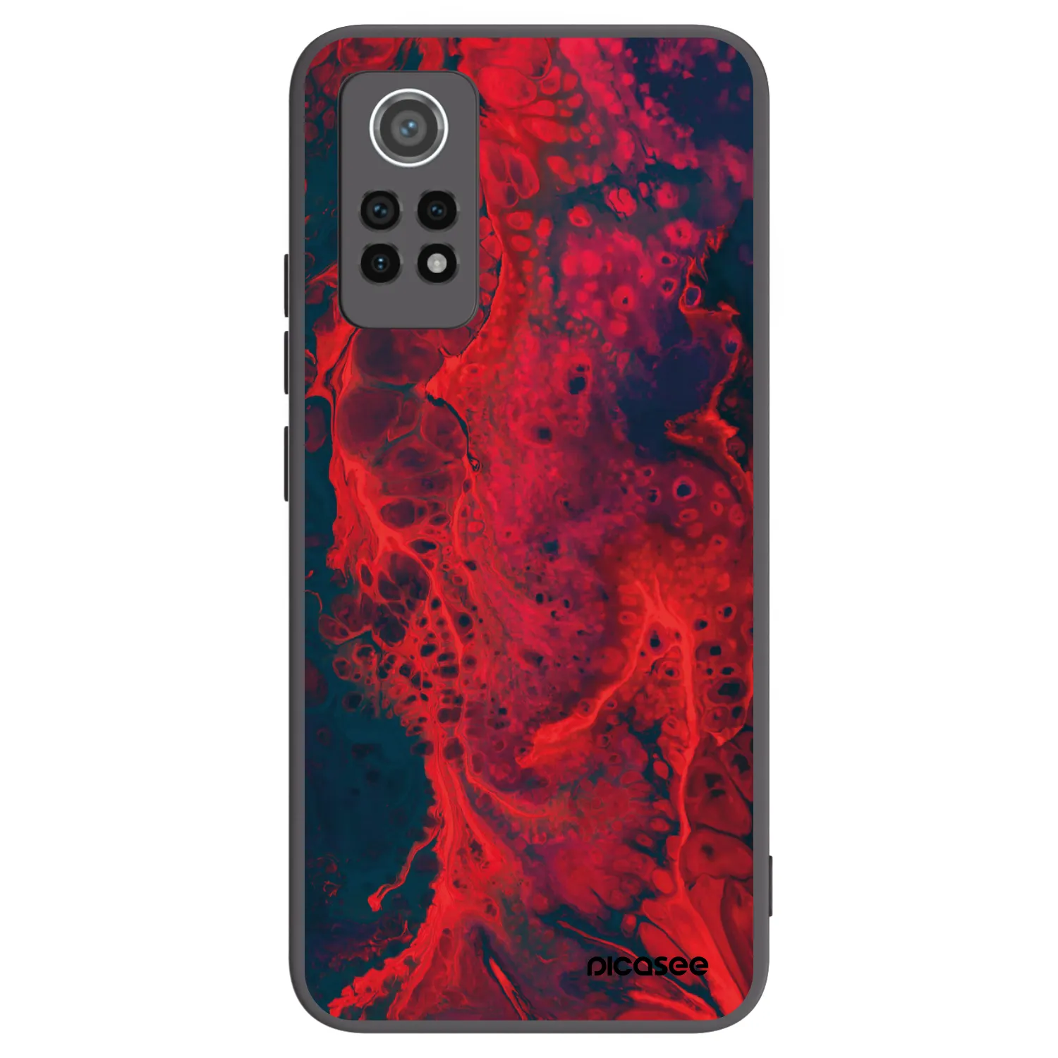 Picasee Μαύρη θήκη σιλικόνης για Xiaomi Redmi Note 12 Pro 4G - Organic red