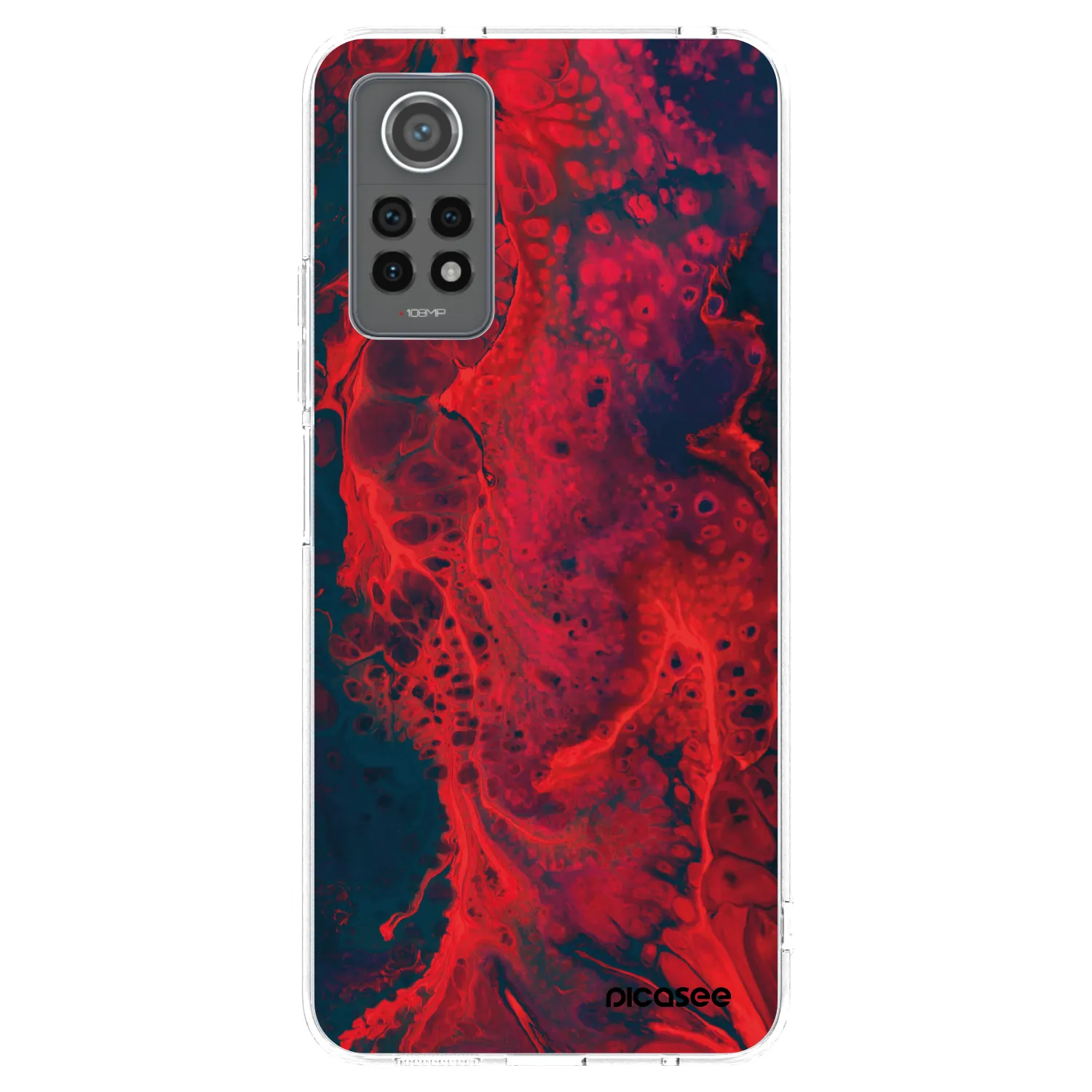 Picasee διαφανής θήκη σιλικόνης Xiaomi Redmi Note 12 Pro 4G - Organic red