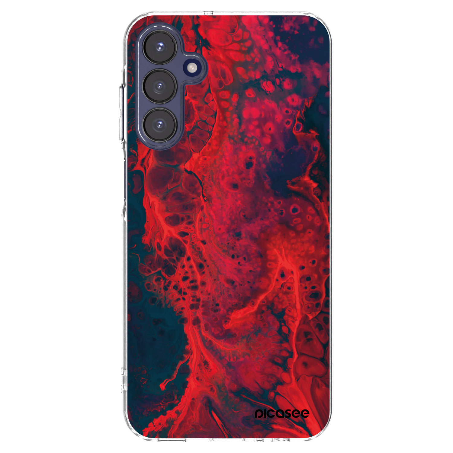 Picasee διαφανής θήκη σιλικόνης Samsung Galaxy A15 A155F 4G - Organic red