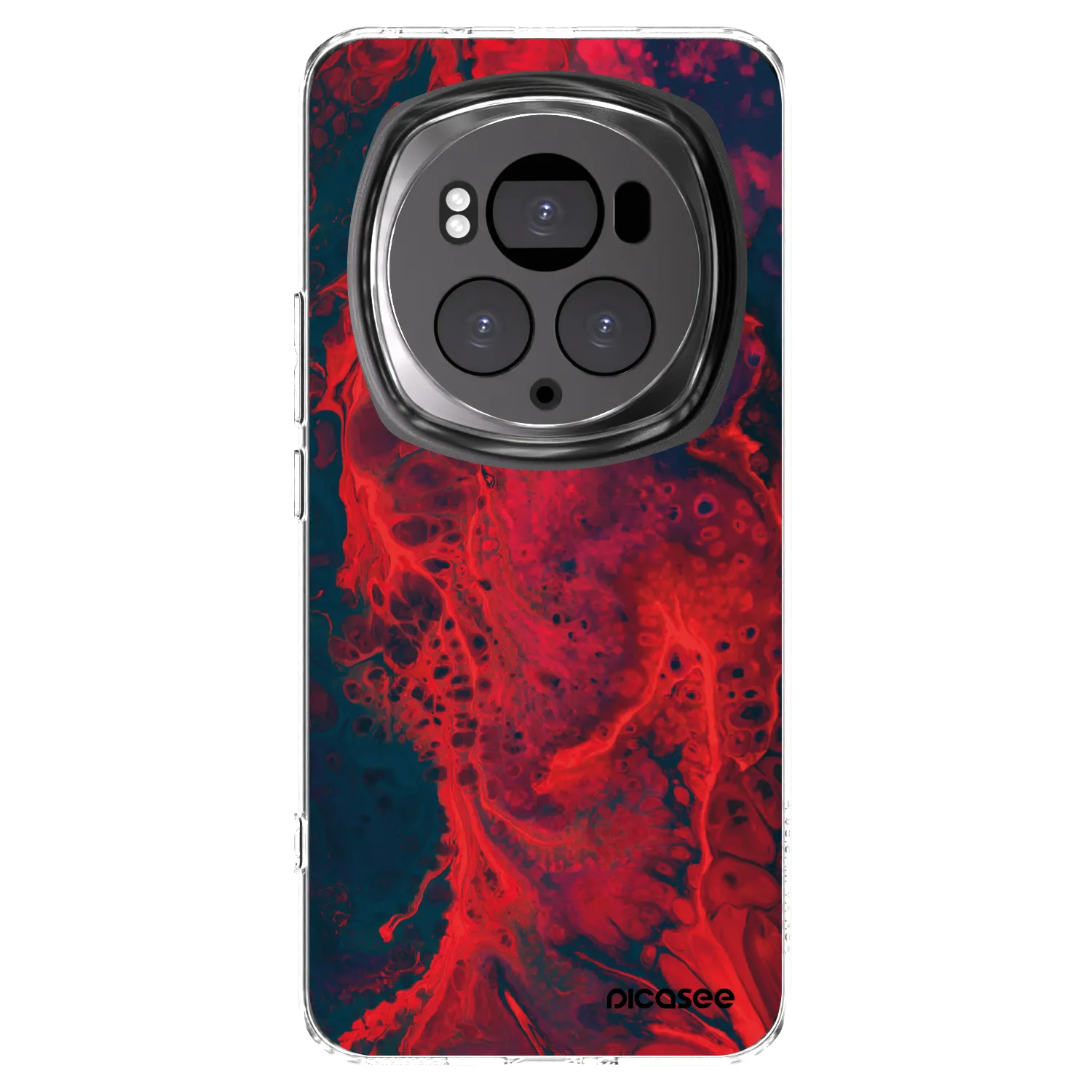 Picasee διαφανής θήκη σιλικόνης Honor Magic6 Pro - Organic red
