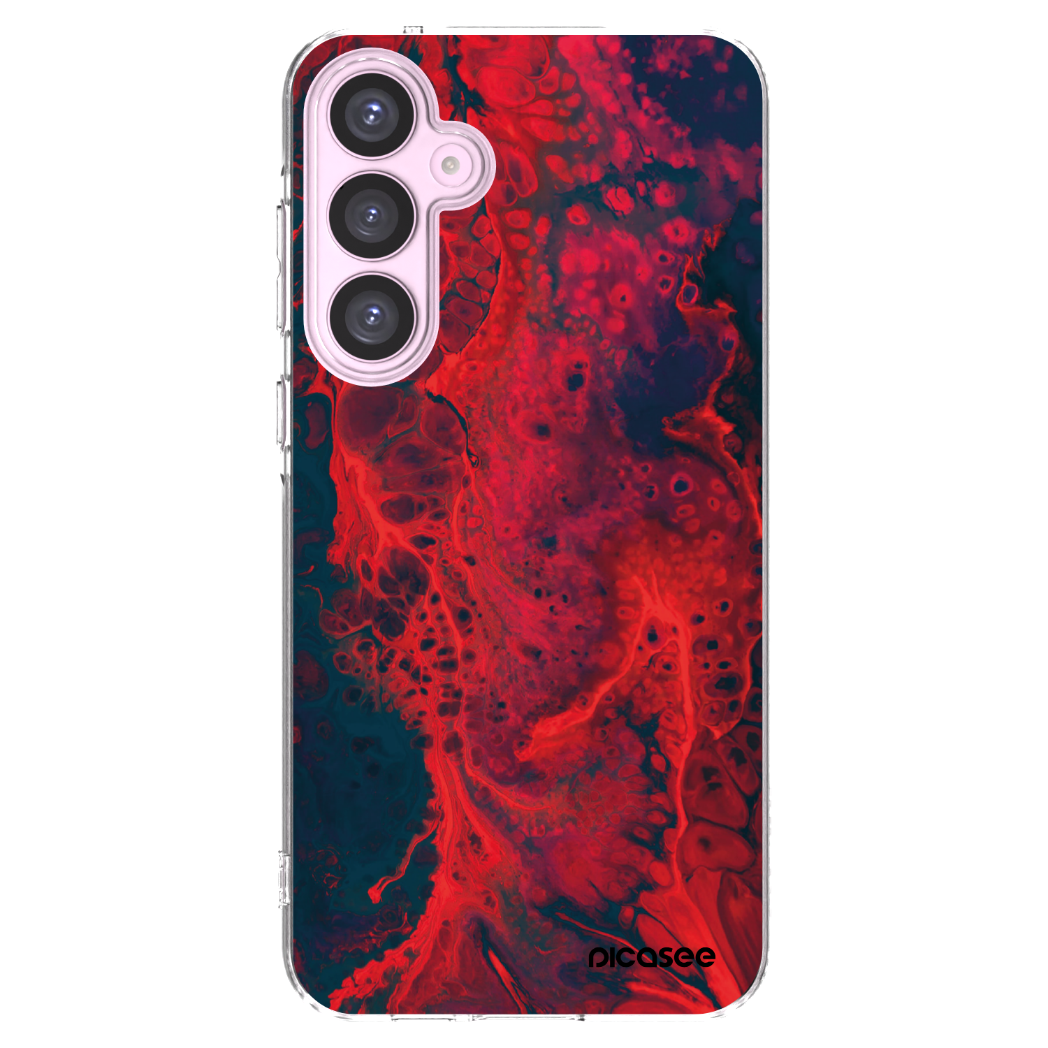 Picasee διαφανής θήκη σιλικόνης Samsung Galaxy A55 5G A556B - Organic red