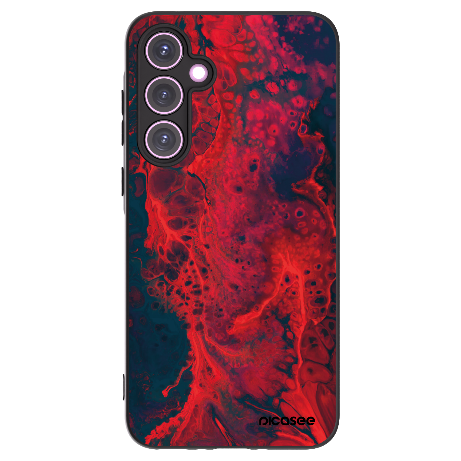 Picasee Μαύρη θήκη σιλικόνης για Samsung Galaxy A35 5G A356B - Organic red