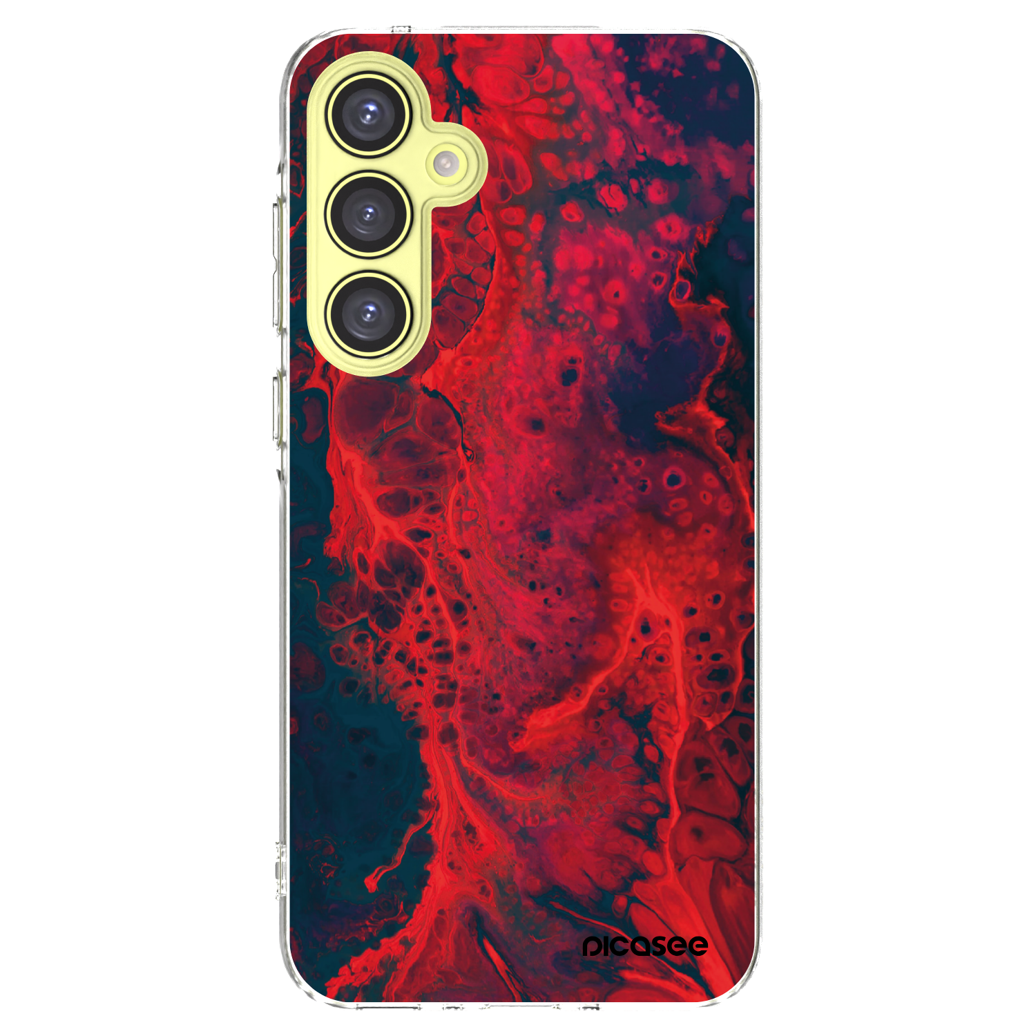 Picasee διαφανής θήκη σιλικόνης Samsung Galaxy A35 5G A356B - Organic red