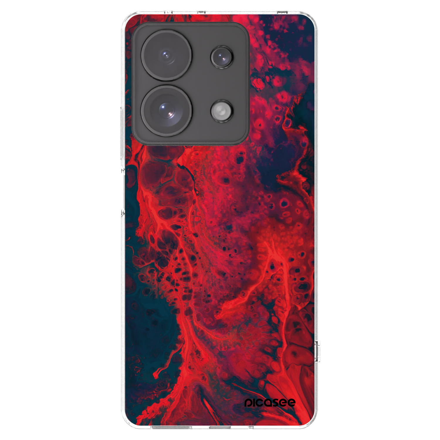 Picasee διαφανής θήκη σιλικόνης Xiaomi Redmi Note 13 Pro 4G - Organic red