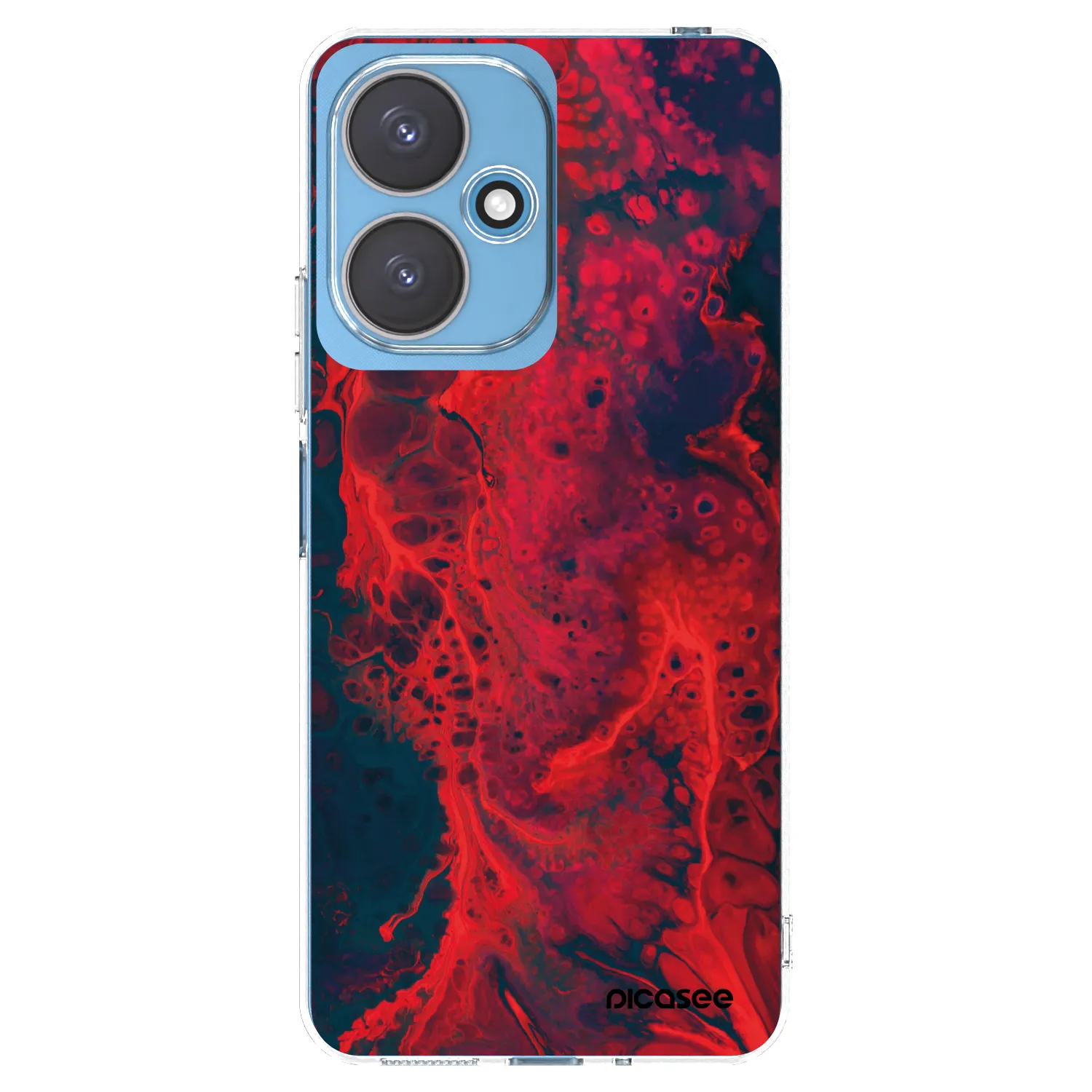 Picasee διαφανής θήκη σιλικόνης Xiaomi Redmi 13C 5G - Organic red